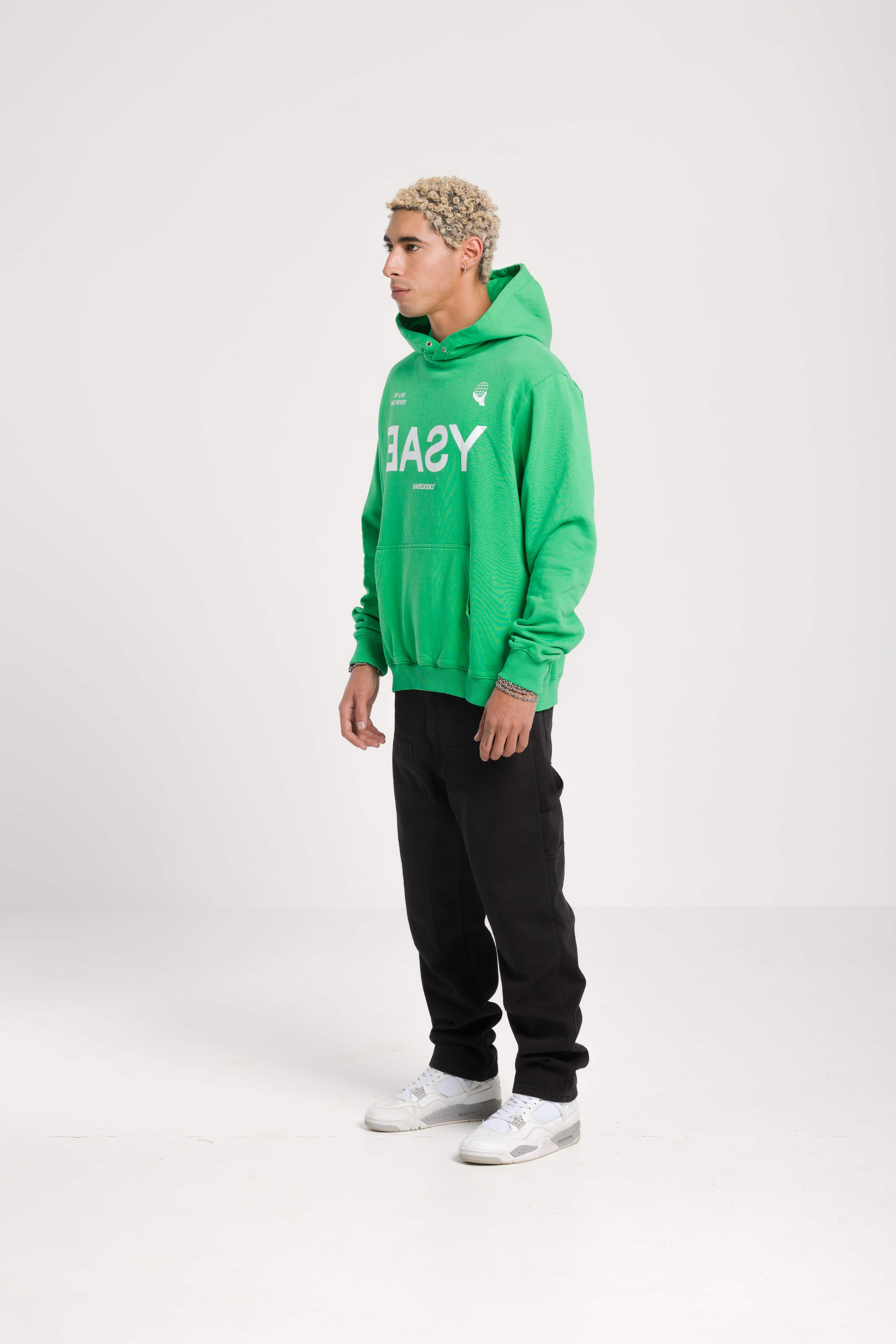 Hoodie “BADINFLUENCE” Easy Green - Image 8