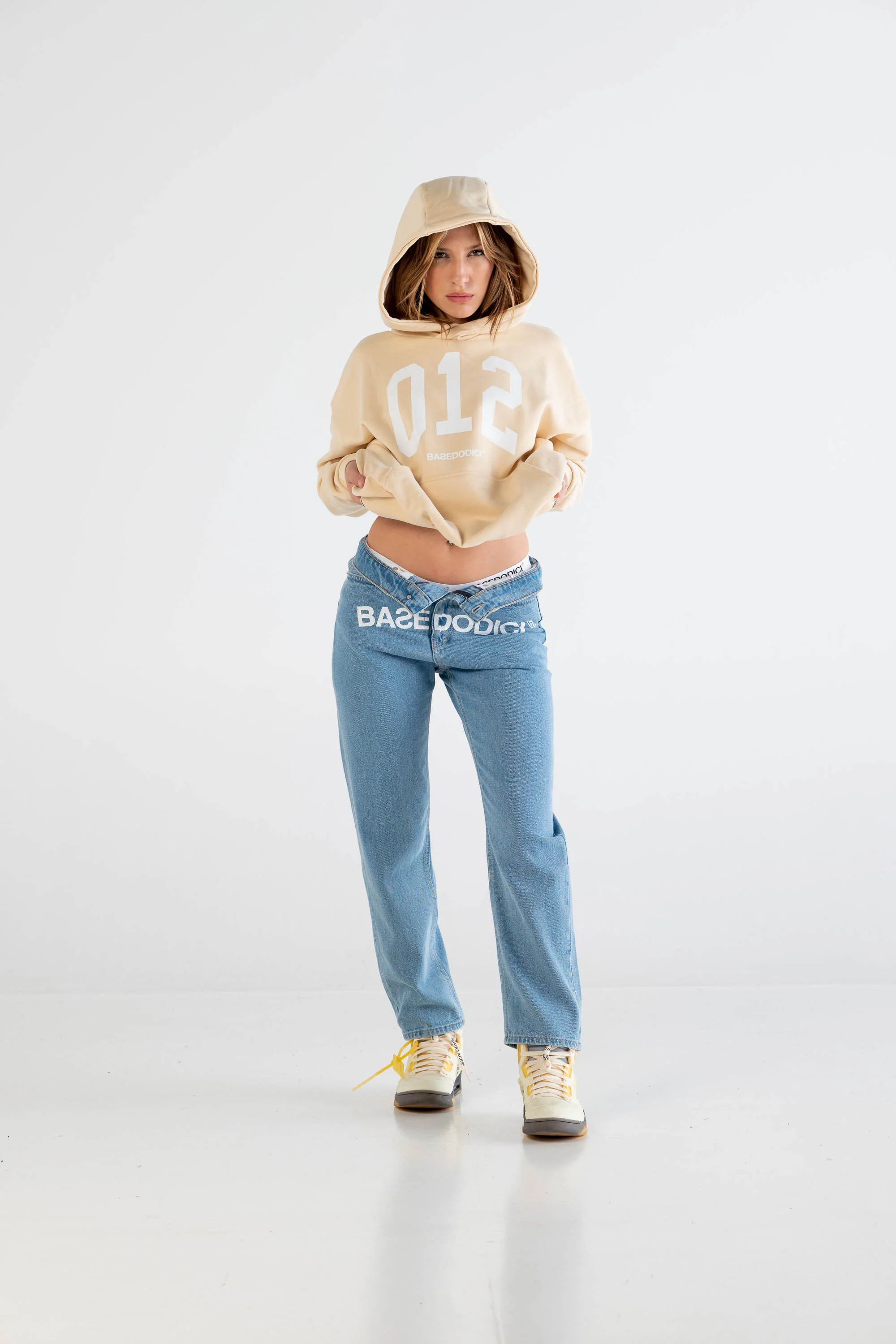 Hoodie Boxy “DYSTOPIA” 012 Cream - Image 6