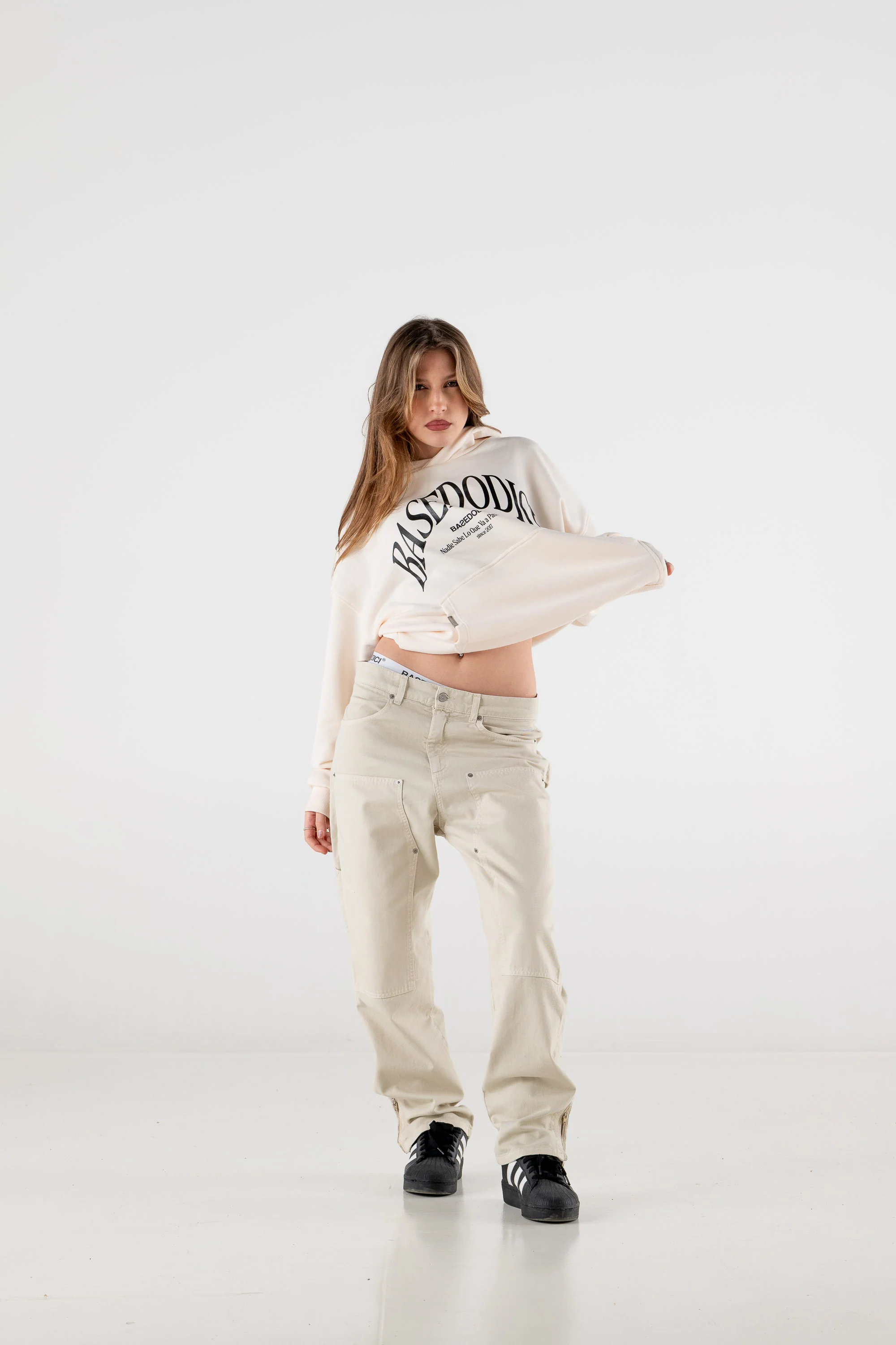 Hoodie Boxy “RESORT” Dove Cream - Image 8