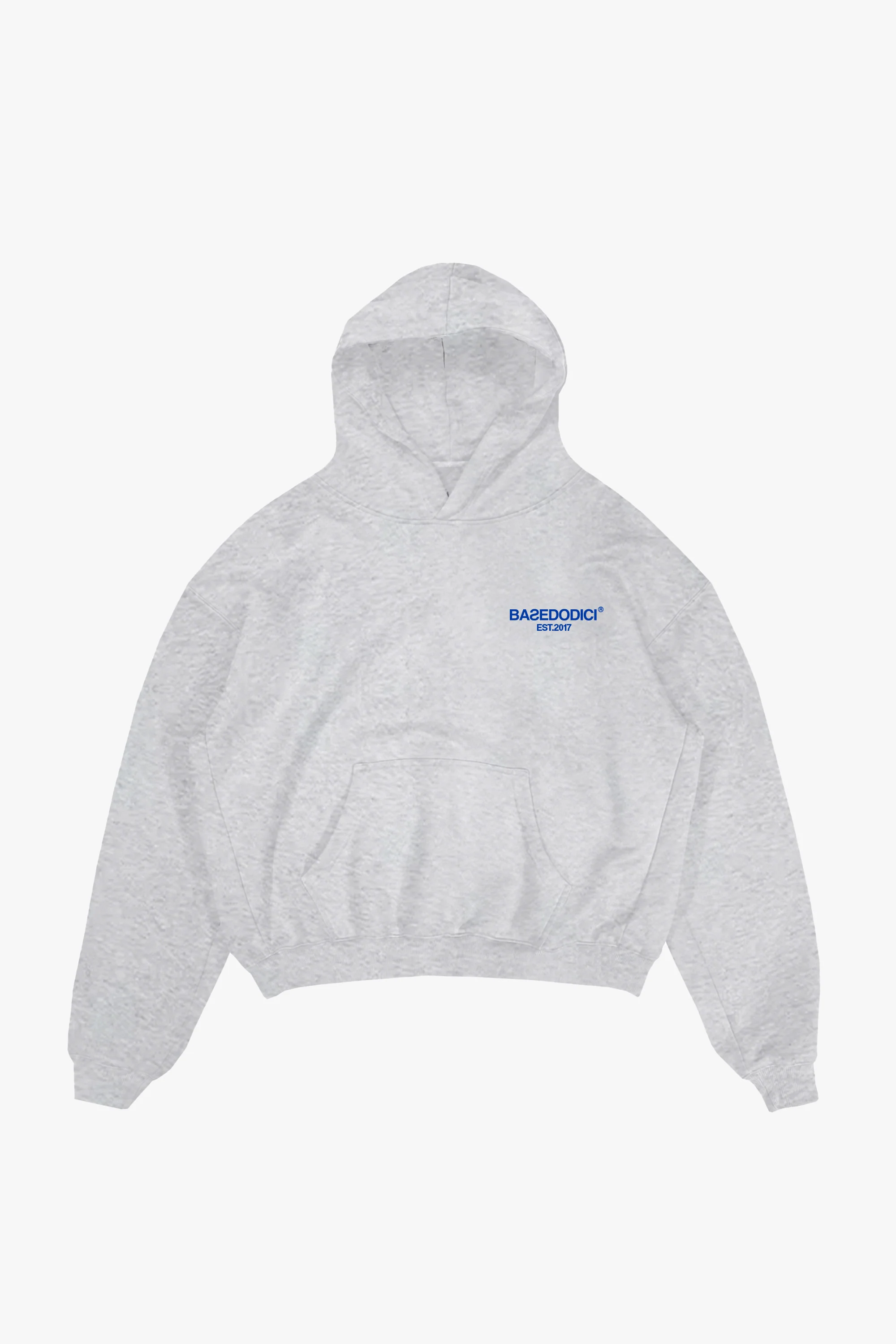 Hoodie "COMFY" Back Logo AshGrey/Blue - Image 5