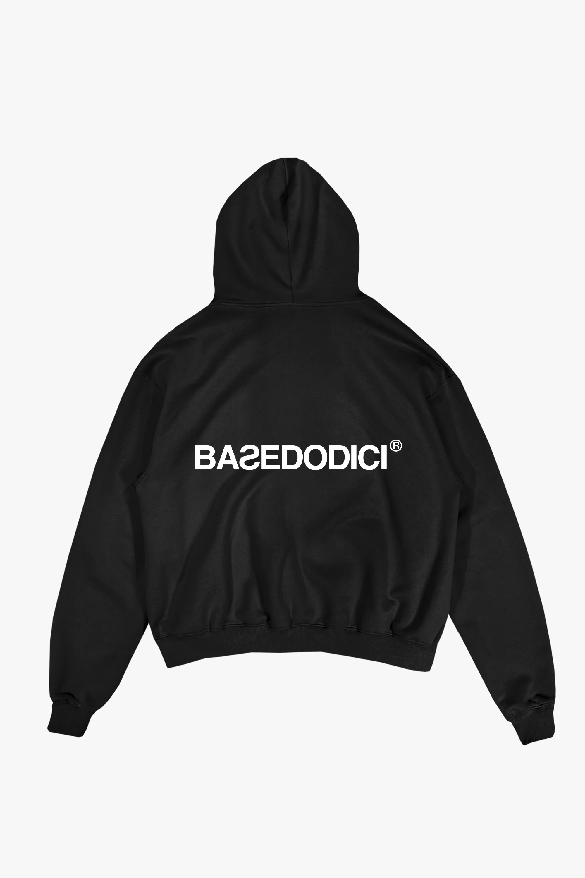 Hoodie "COMFY" Back Logo Black/White