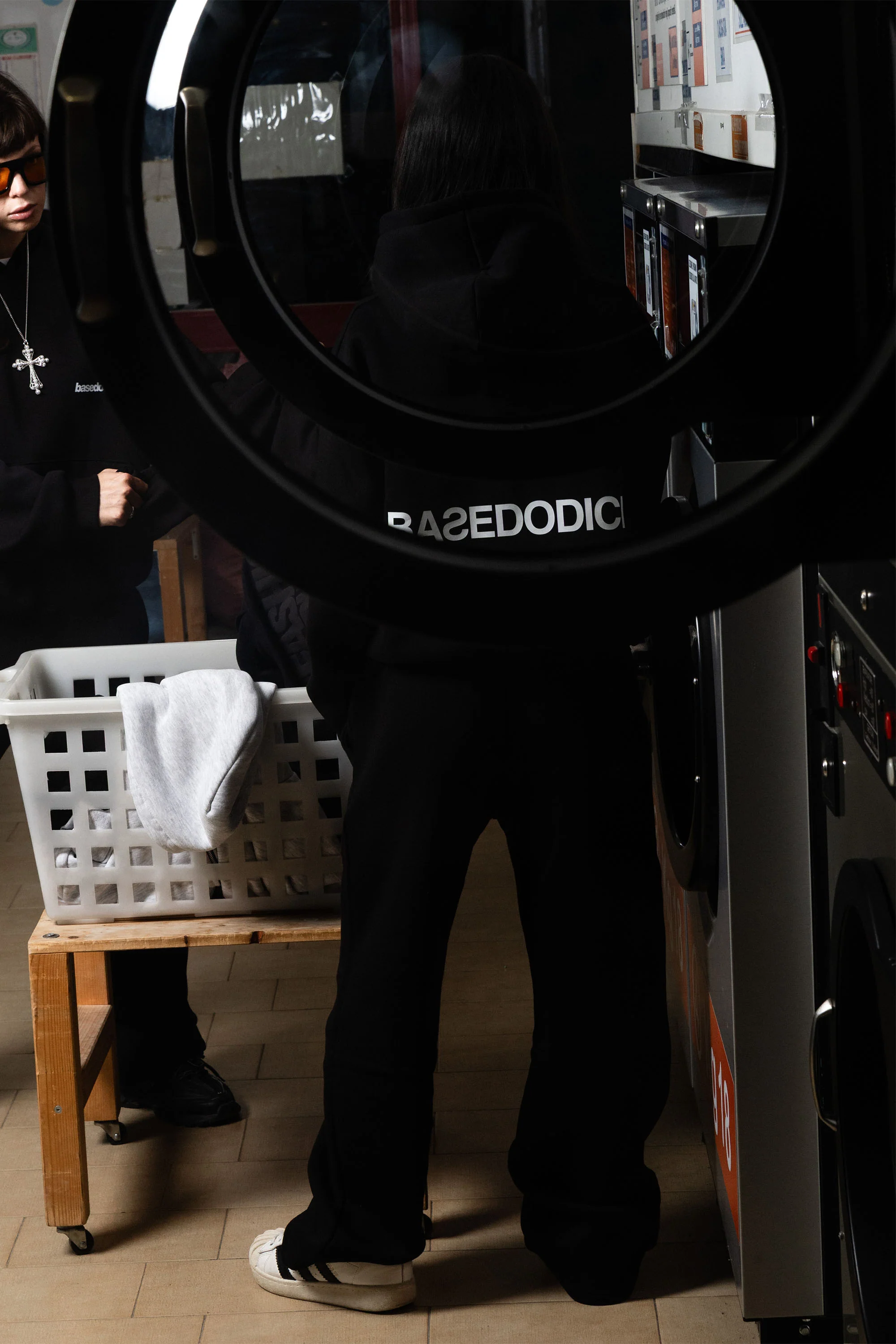 Hoodie "COMFY" Back Logo Black/White - Image 3