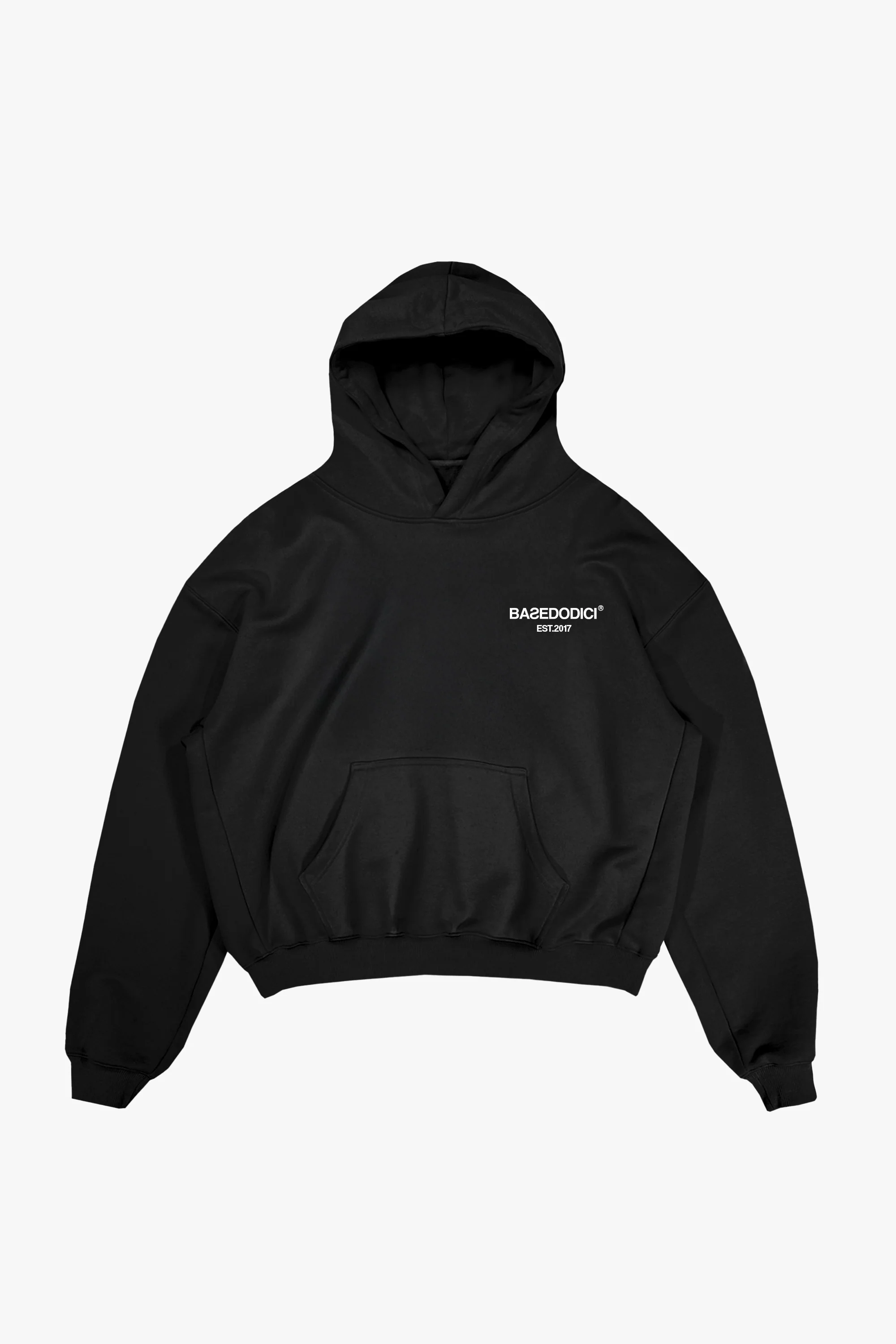 Hoodie "COMFY" Back Logo Black/White - Image 4