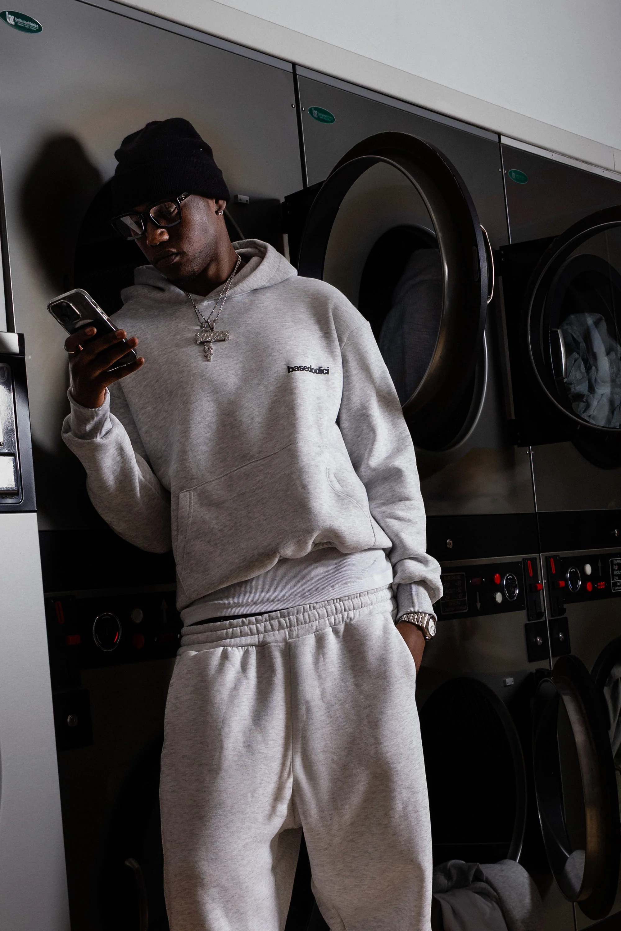 Hoodie "COMFY" Basic AshGrey/Black - Image 3