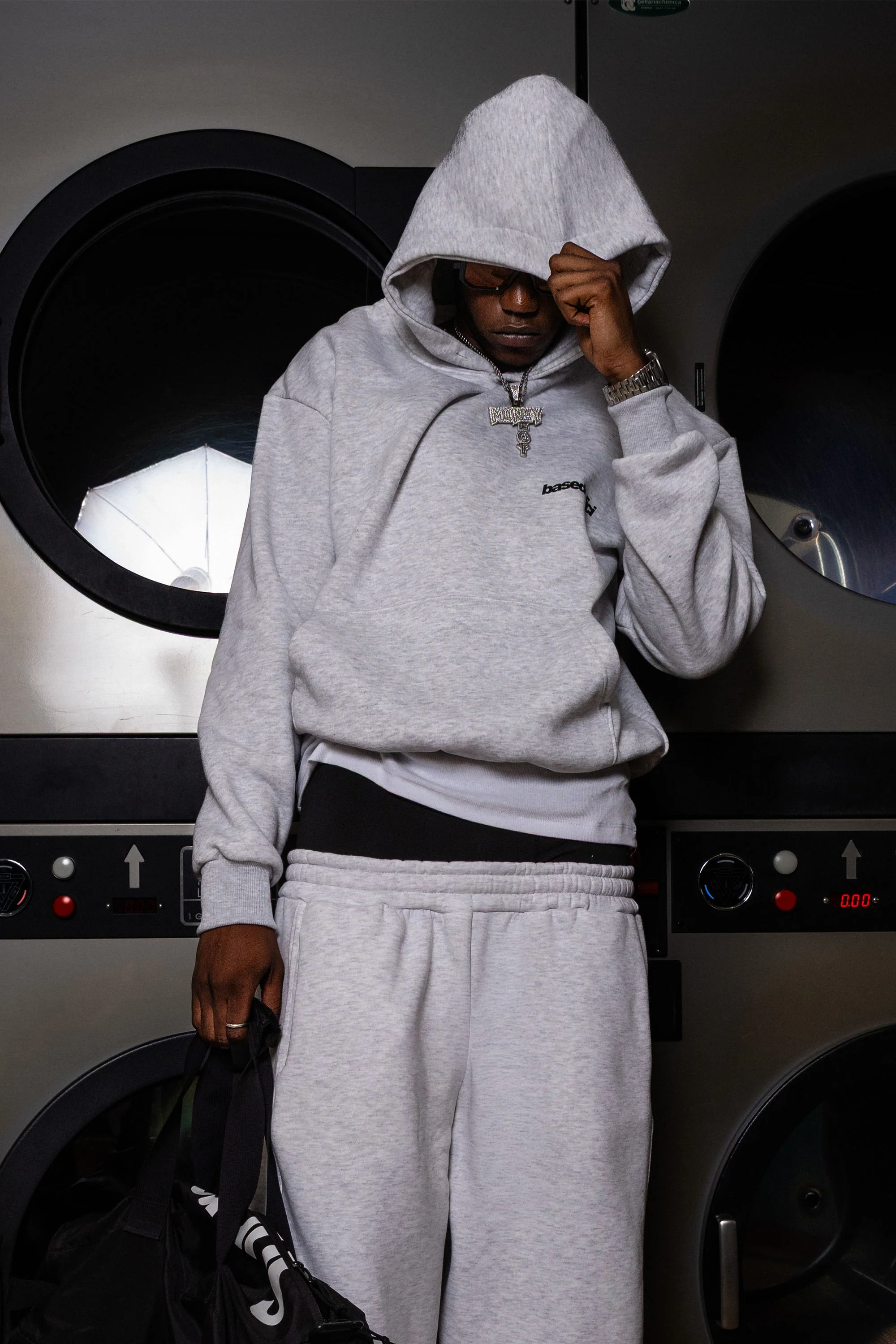 Hoodie "COMFY" Basic AshGrey/Black - Image 5