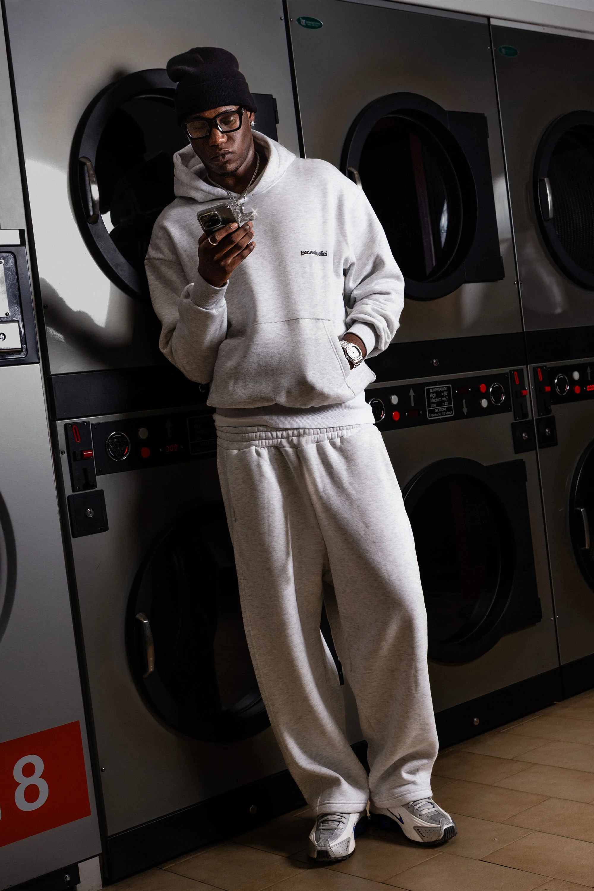 Hoodie "COMFY" Basic AshGrey/Black - Image 7