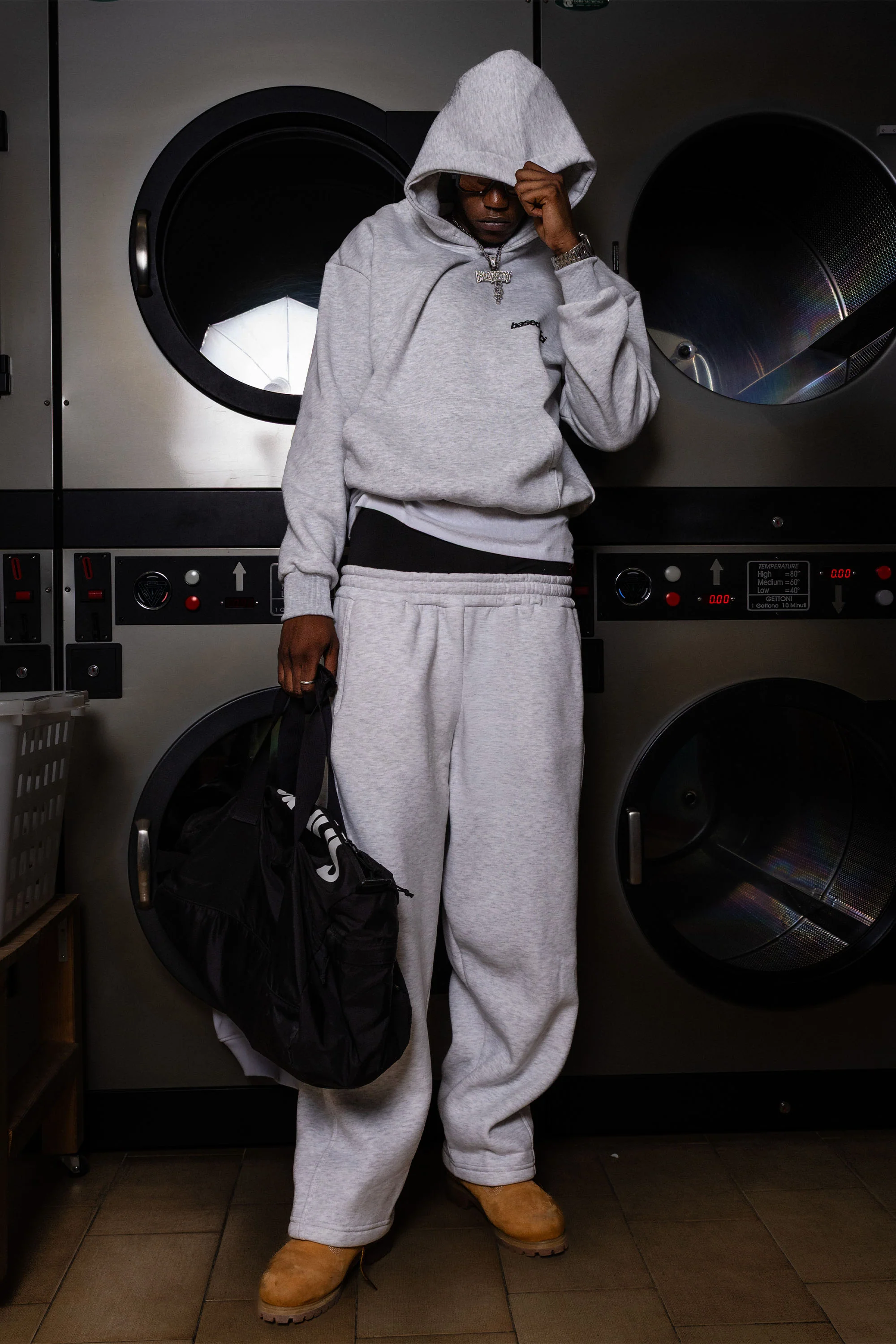 Hoodie "COMFY" Basic AshGrey/Black - Image 8