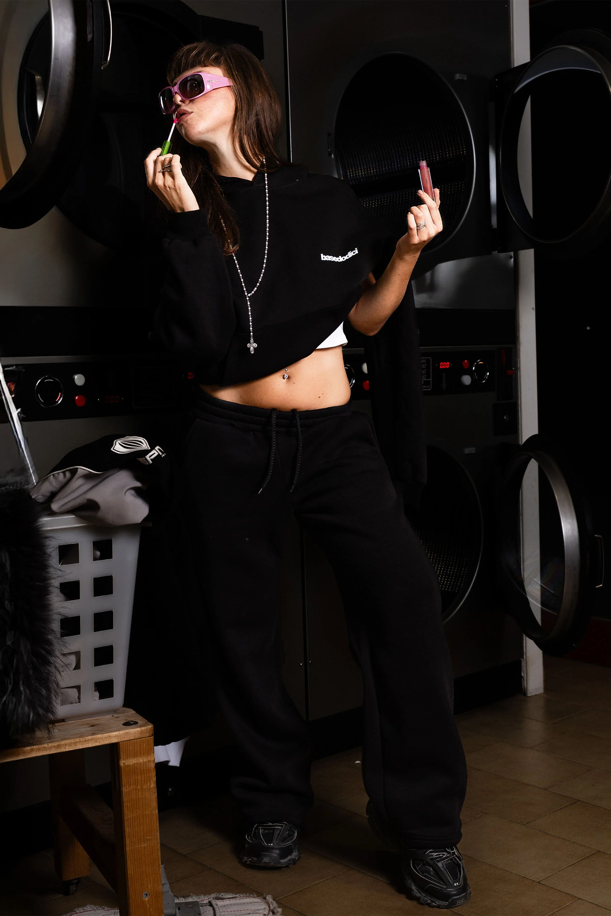 Hoodie "COMFY" Basic Black/White - Image 4
