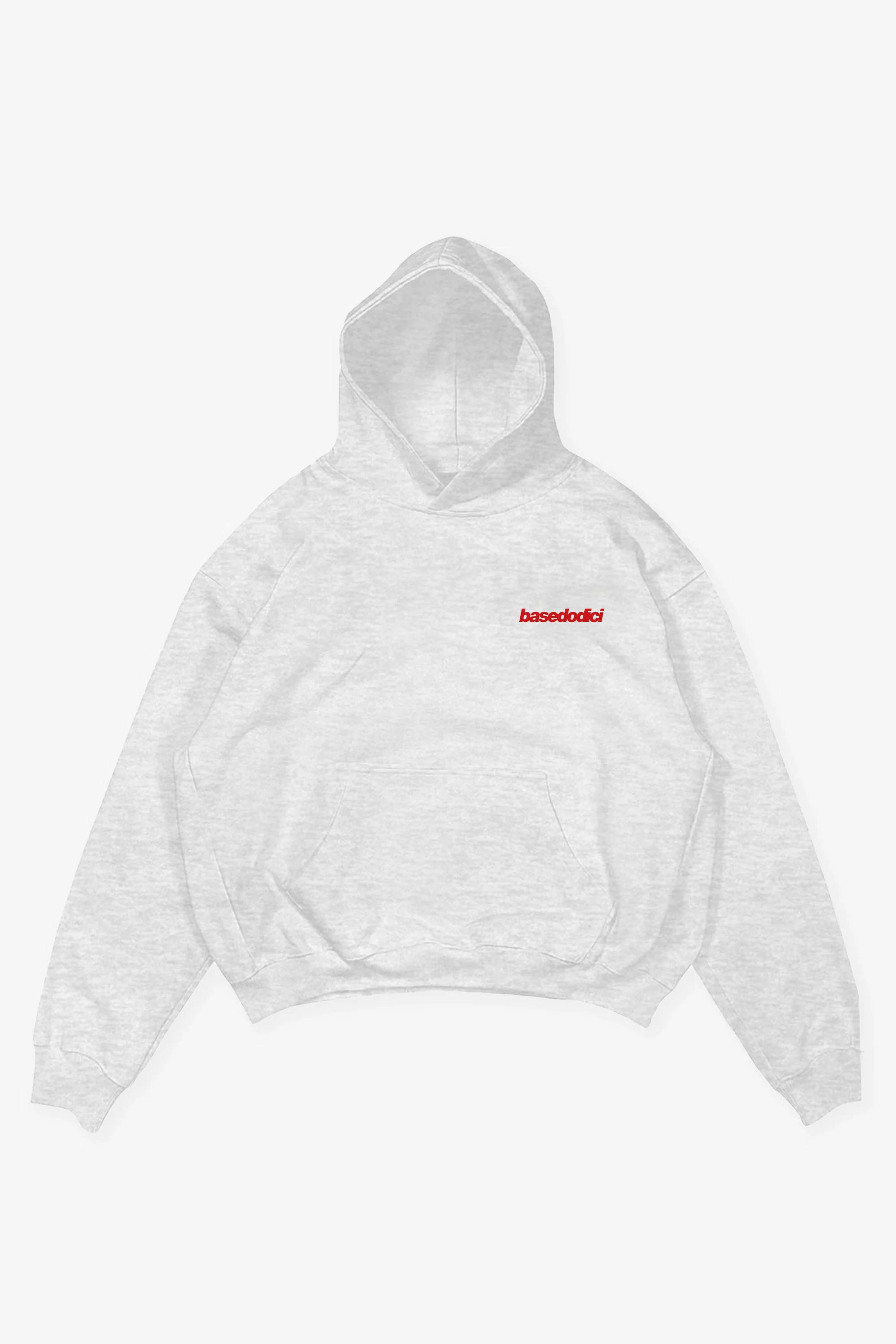 Hoodie "COMFY" FCK AshGrey/Red - Image 3