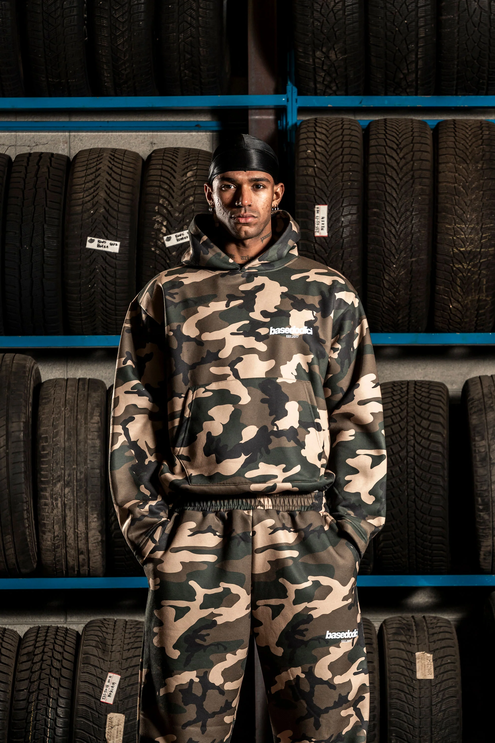 Hoodie "DETROIT" Camo Green - Image 4