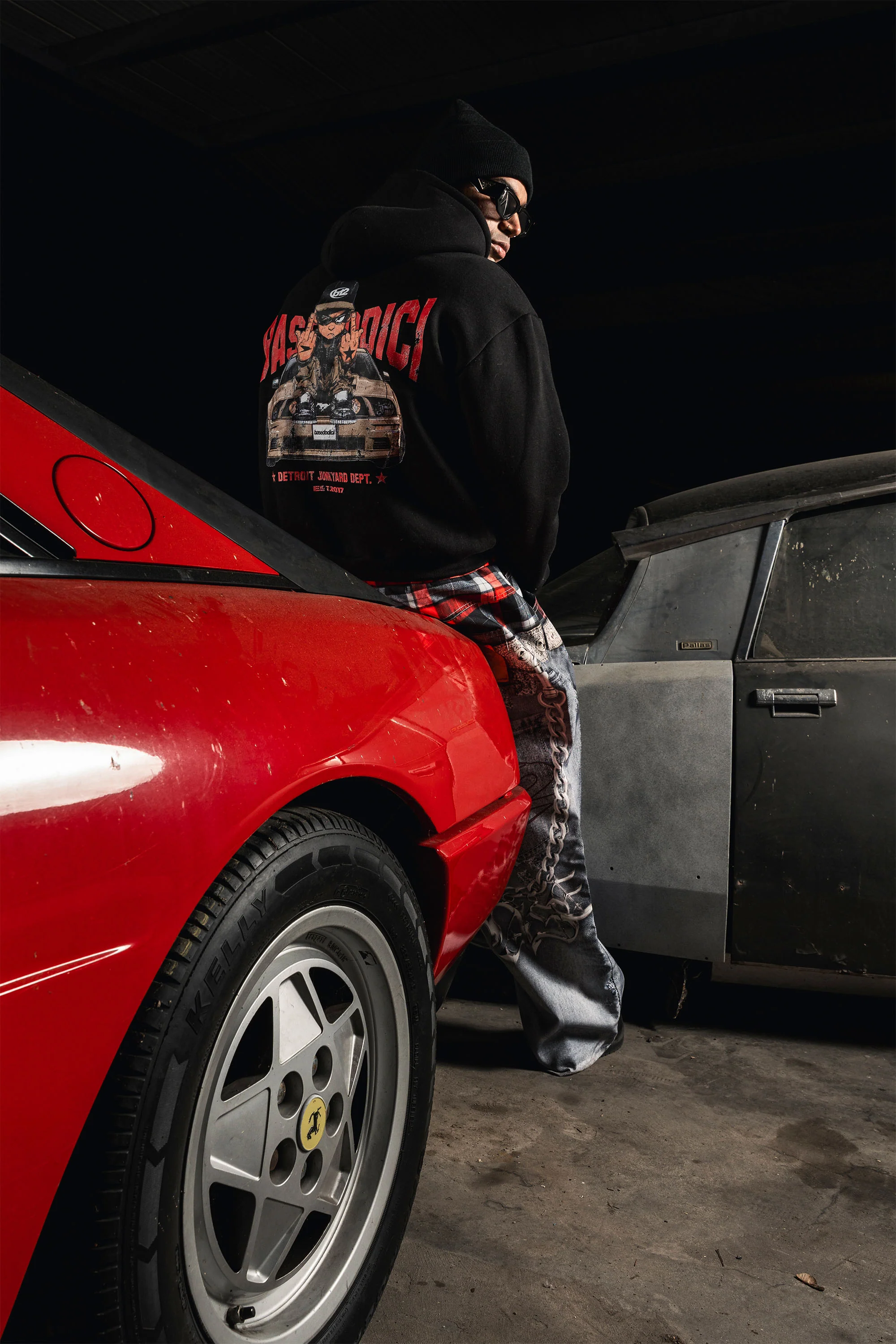 Hoodie "DETROIT" Junkyard Black - Image 6