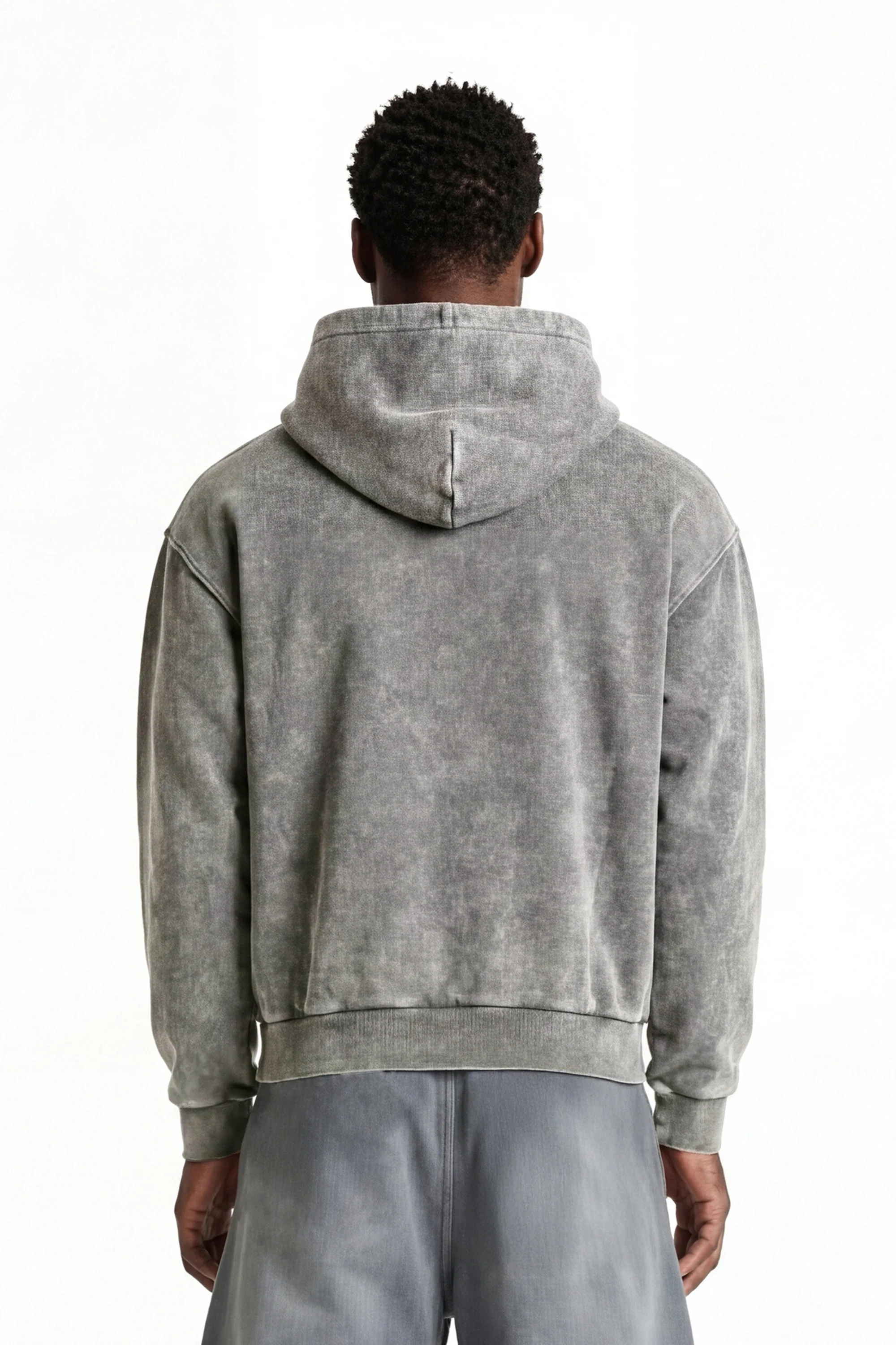 Hoodie "FOR DREAMERS" Logo Stone Washed Light - Image 3