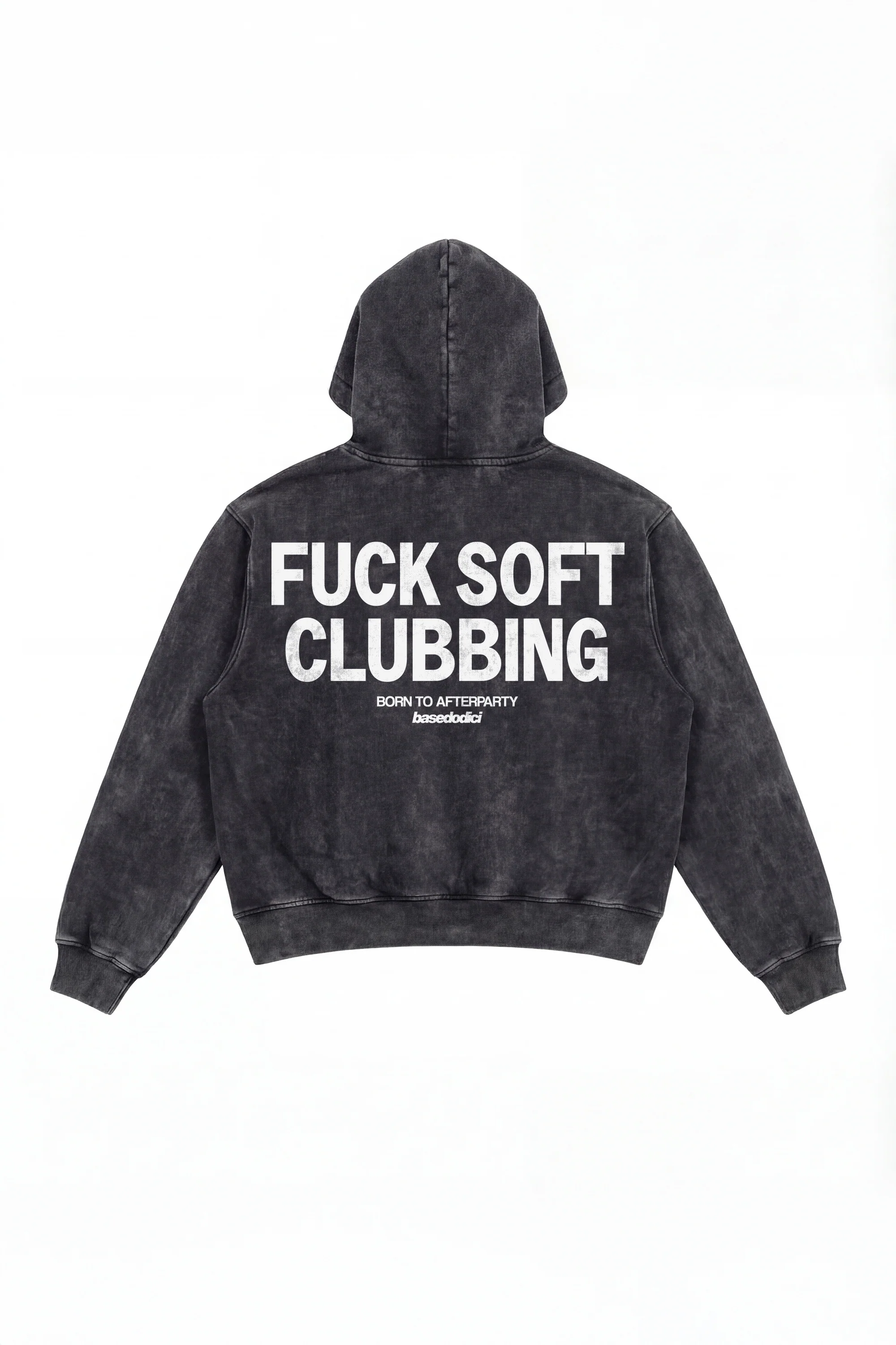 Hoodie "FOR DREAMERS" SoftClubbing Stone Washed Dark - Image 2