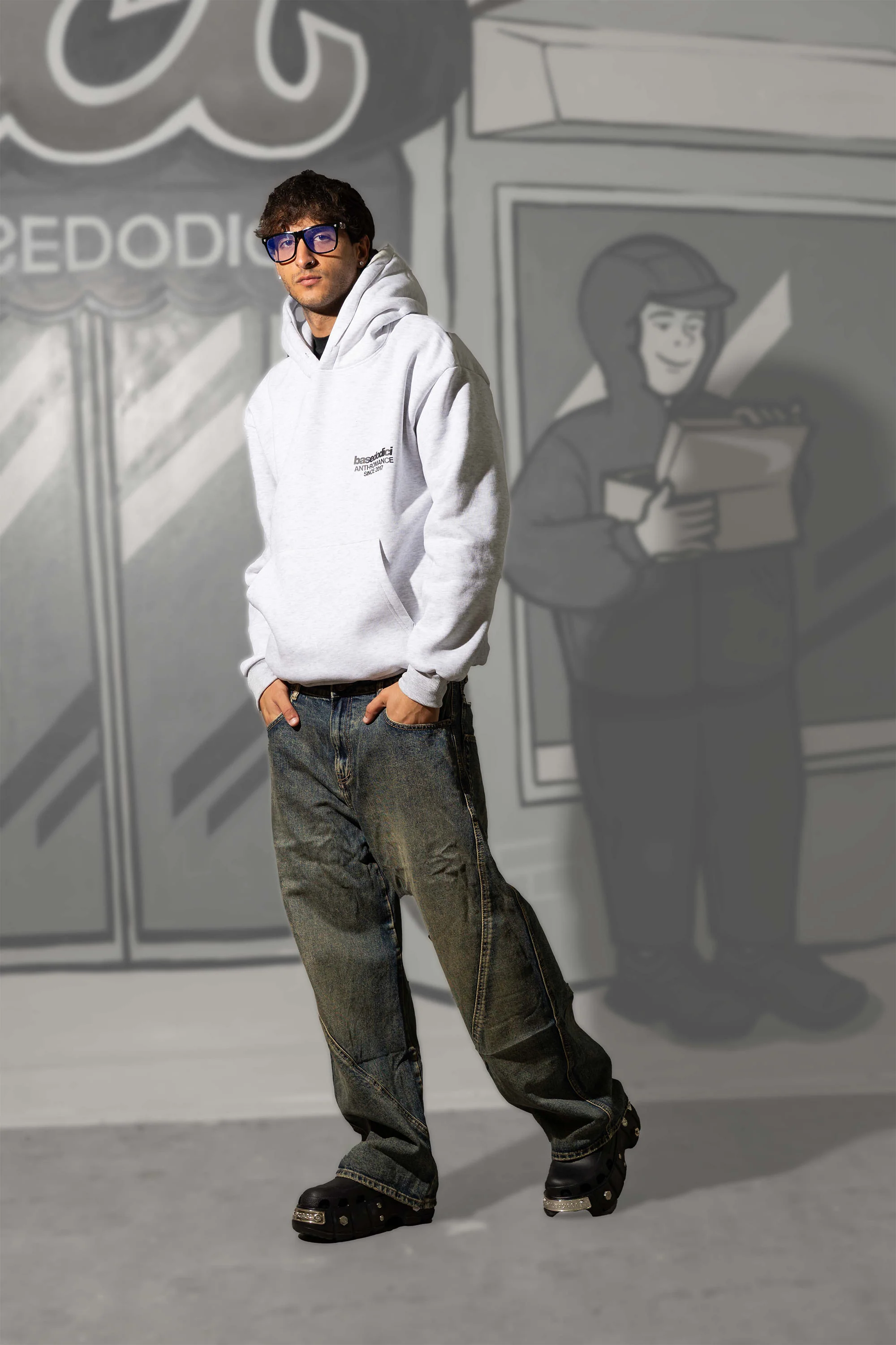 Hoodie "KILLED ROMANCE" AshGrey/Black - Image 10