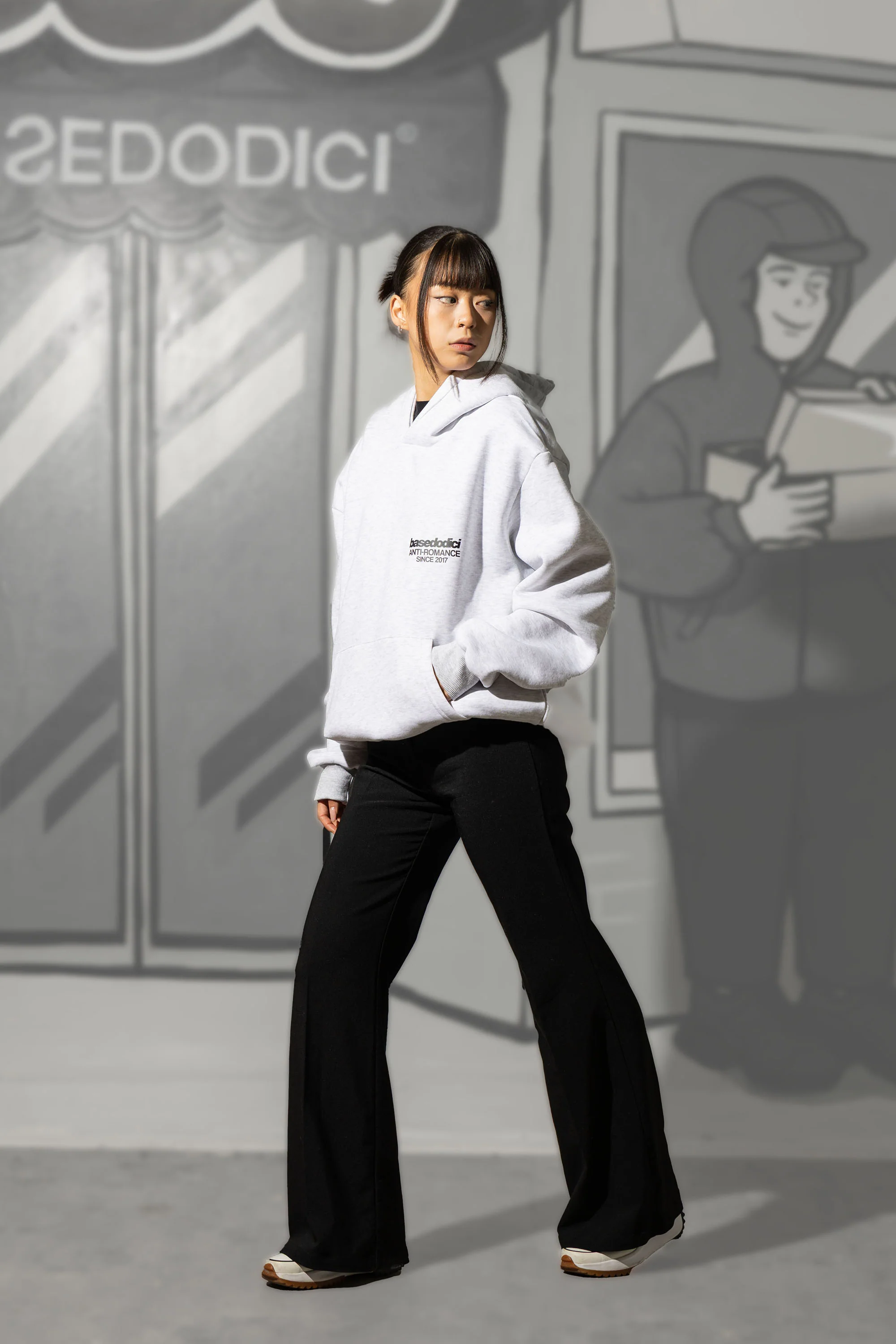 Hoodie "KILLED ROMANCE" AshGrey/Black - Image 13