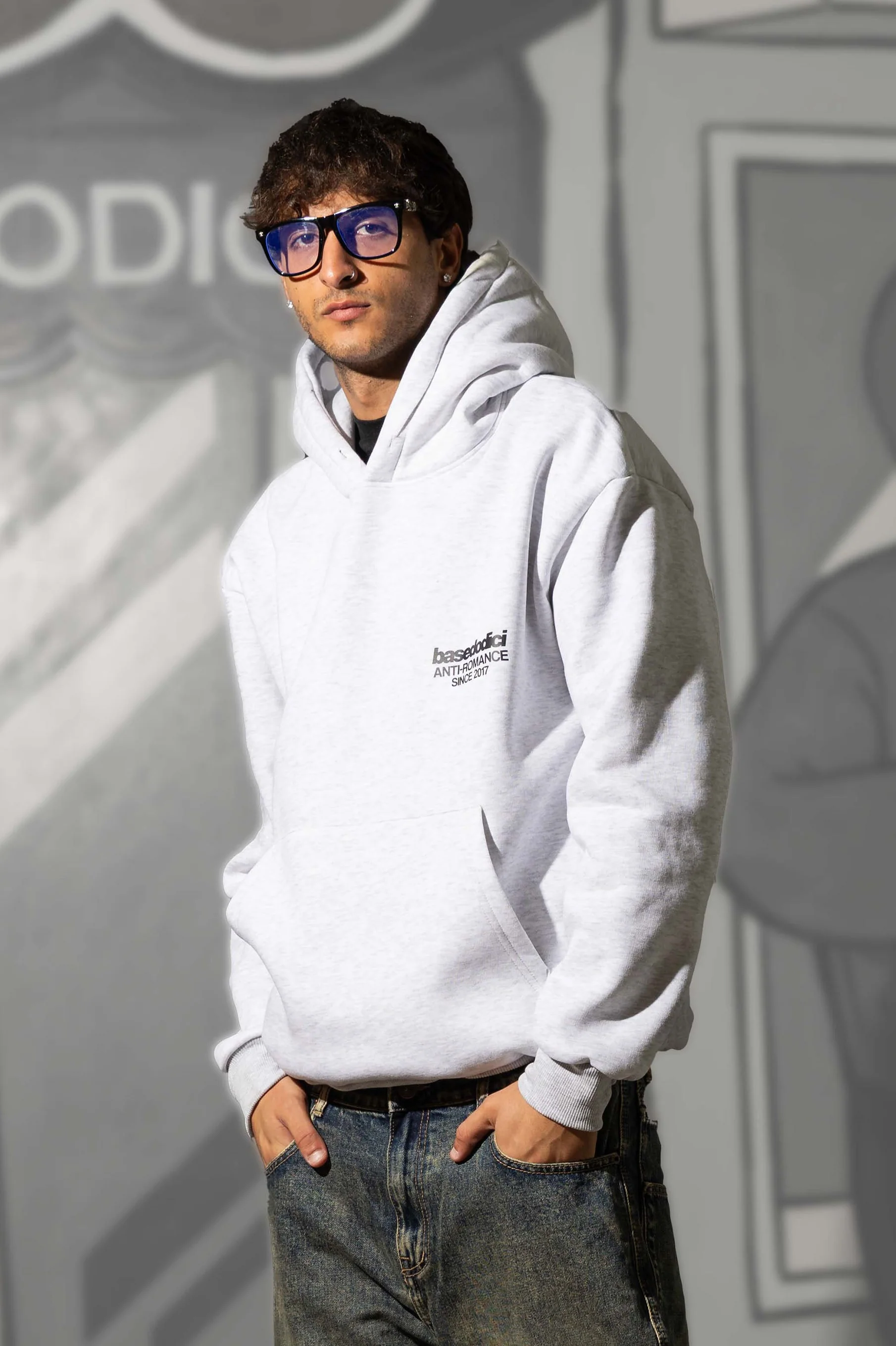 Hoodie "KILLED ROMANCE" AshGrey/Black - Image 6