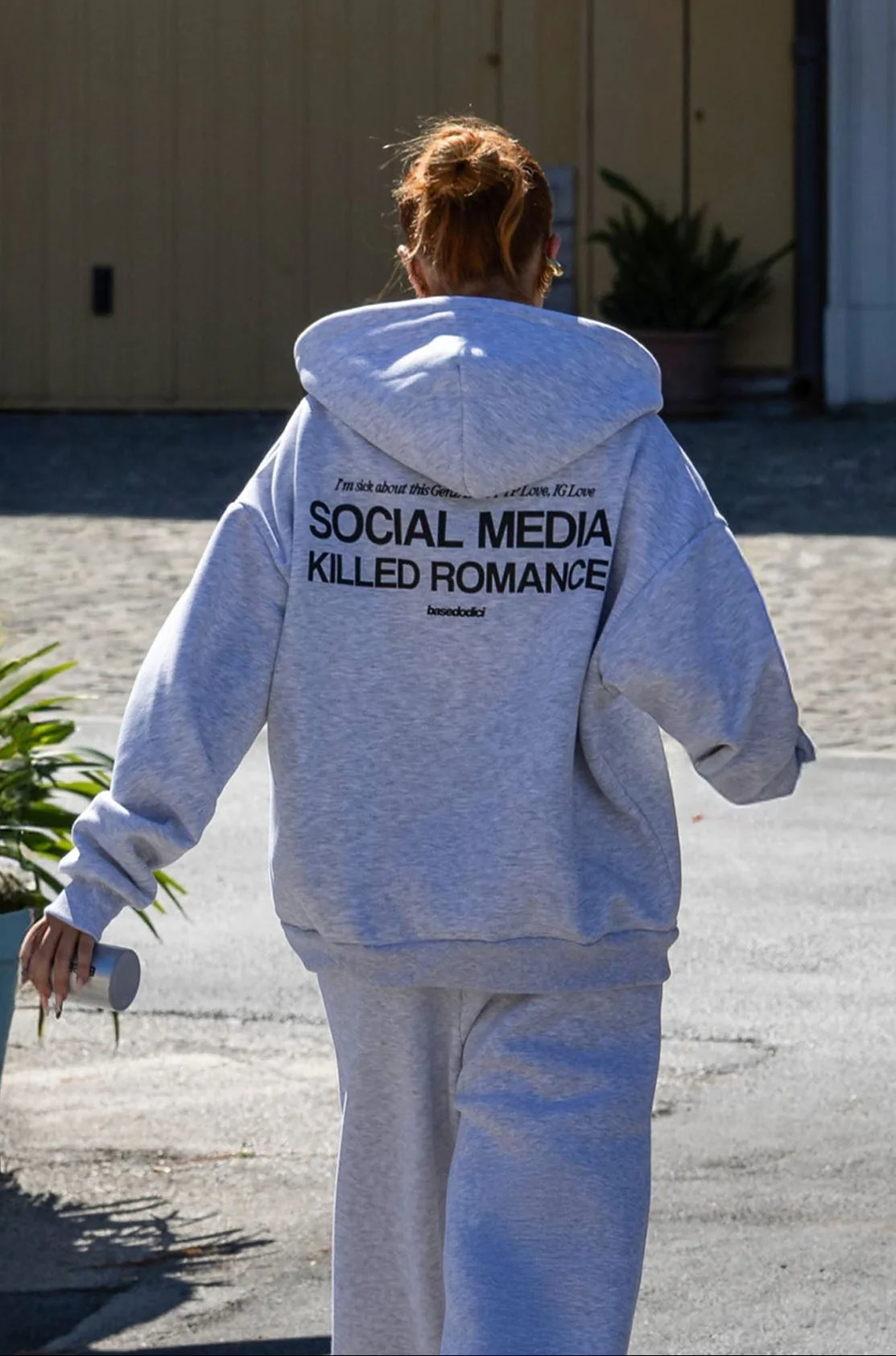 Hoodie "KILLED ROMANCE" AshGrey/Black - Image 7