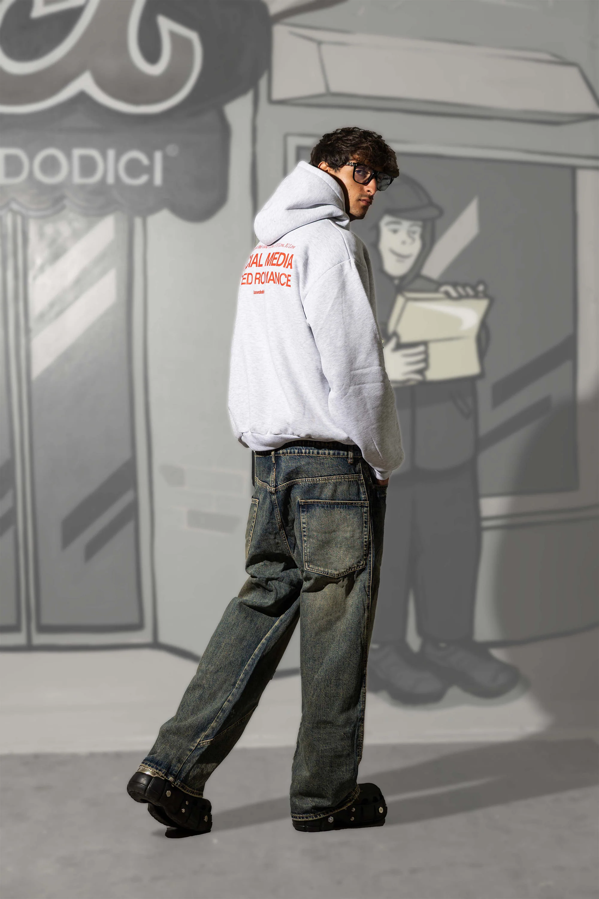 Hoodie "KILLED ROMANCE" AshGrey/Red - Image 12