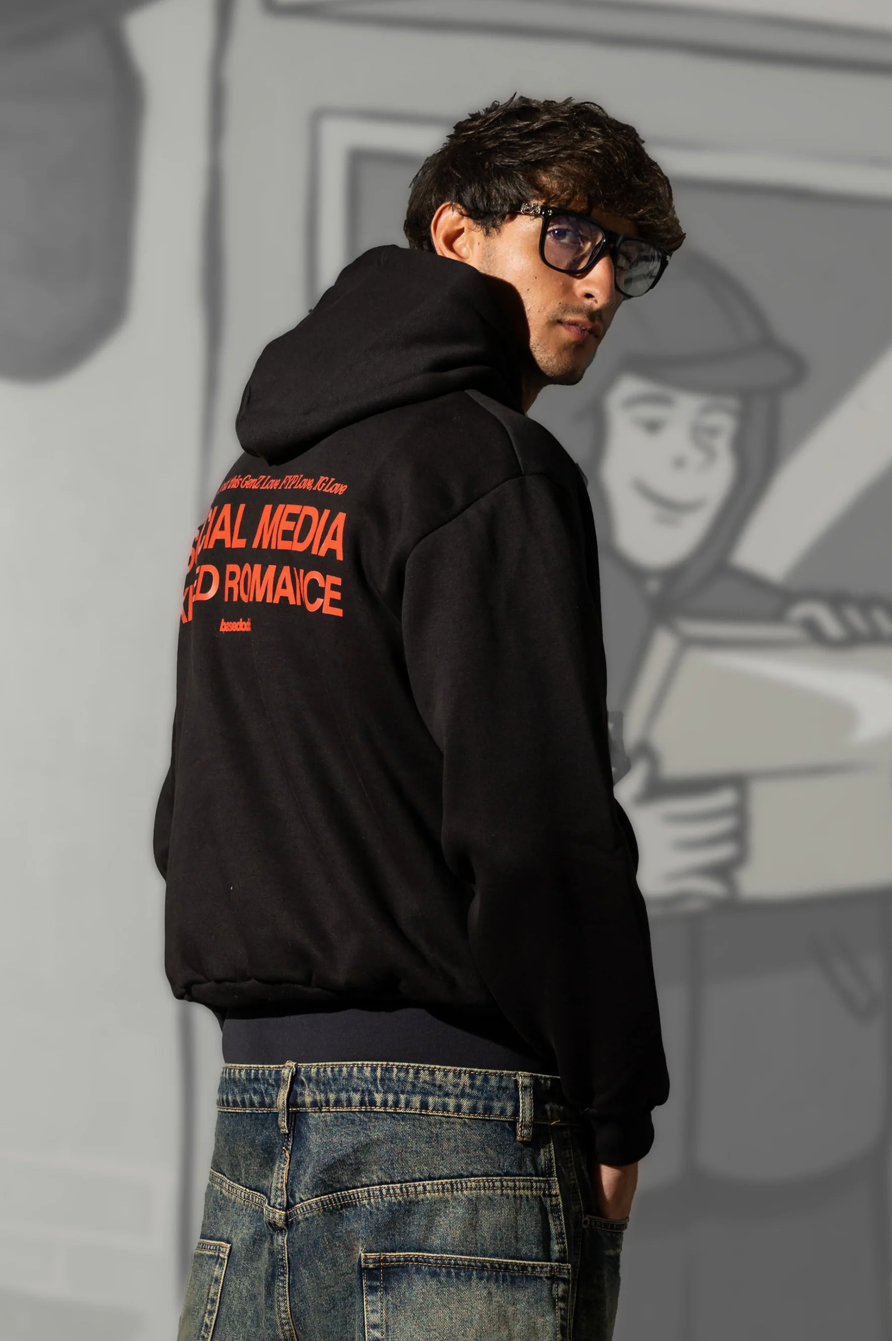 Hoodie "KILLED ROMANCE" Black/Red - Image 5