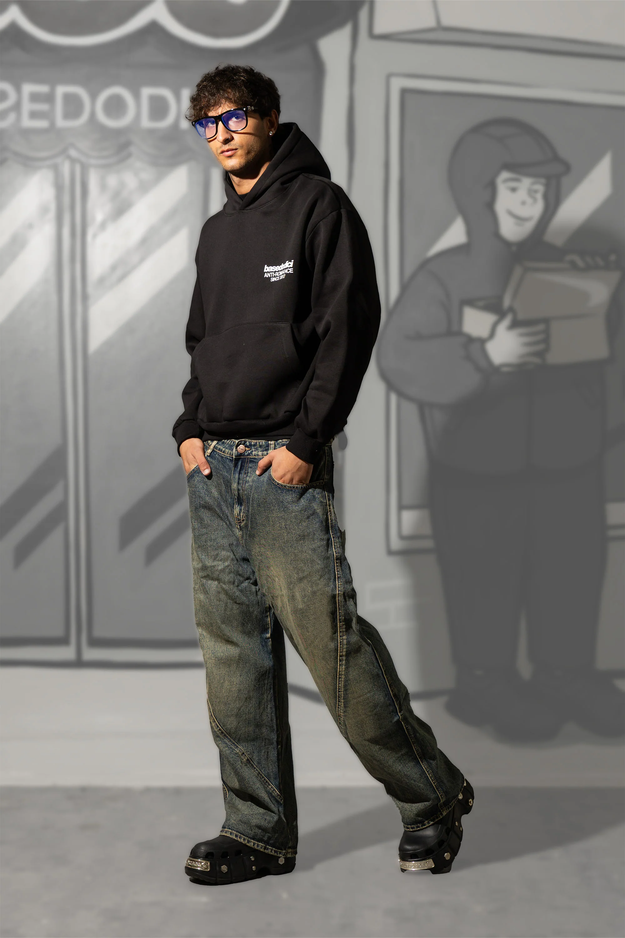 Hoodie "KILLED ROMANCE" Black/White - Image 12