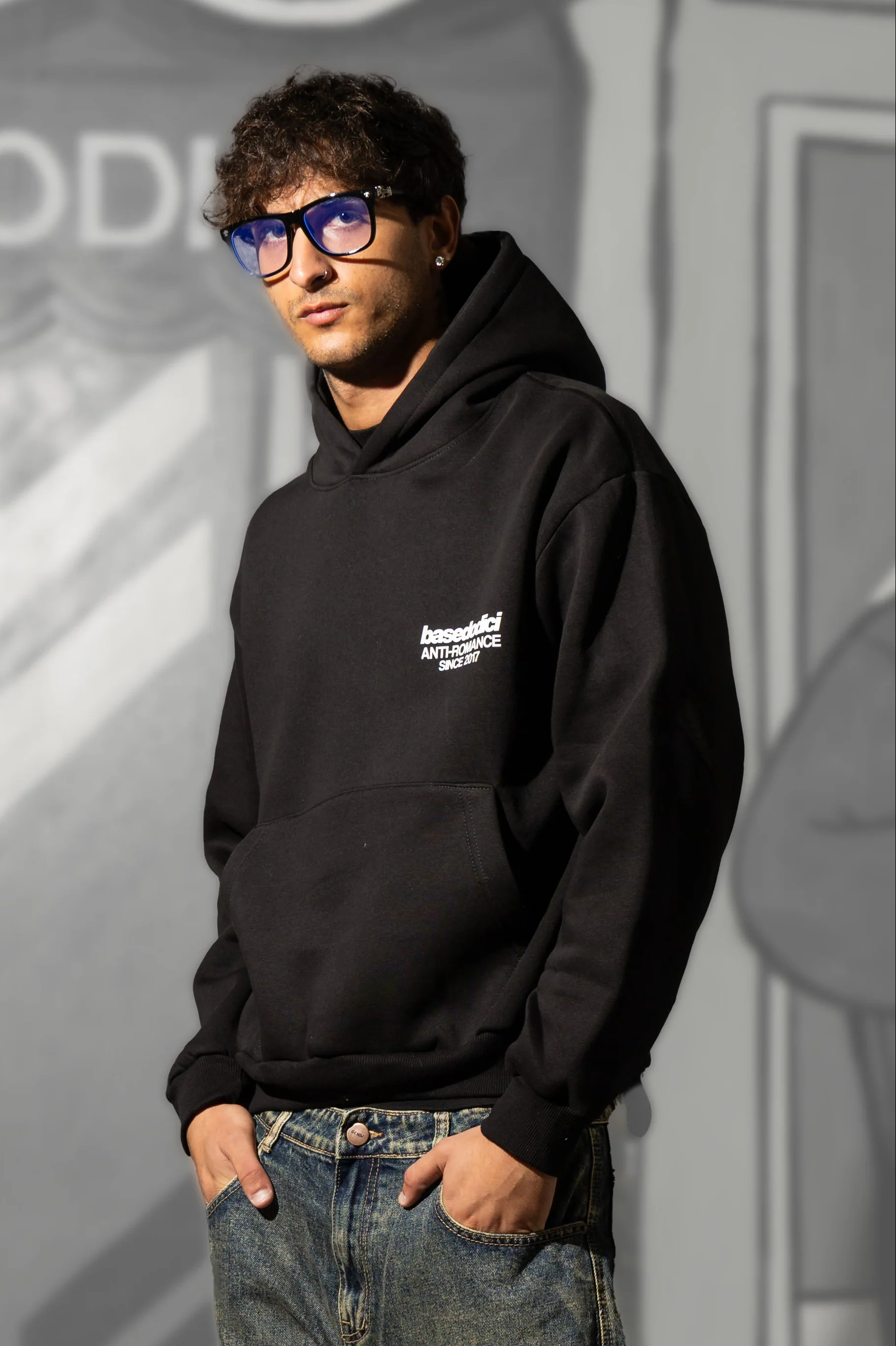 Hoodie "KILLED ROMANCE" Black/White - Image 6