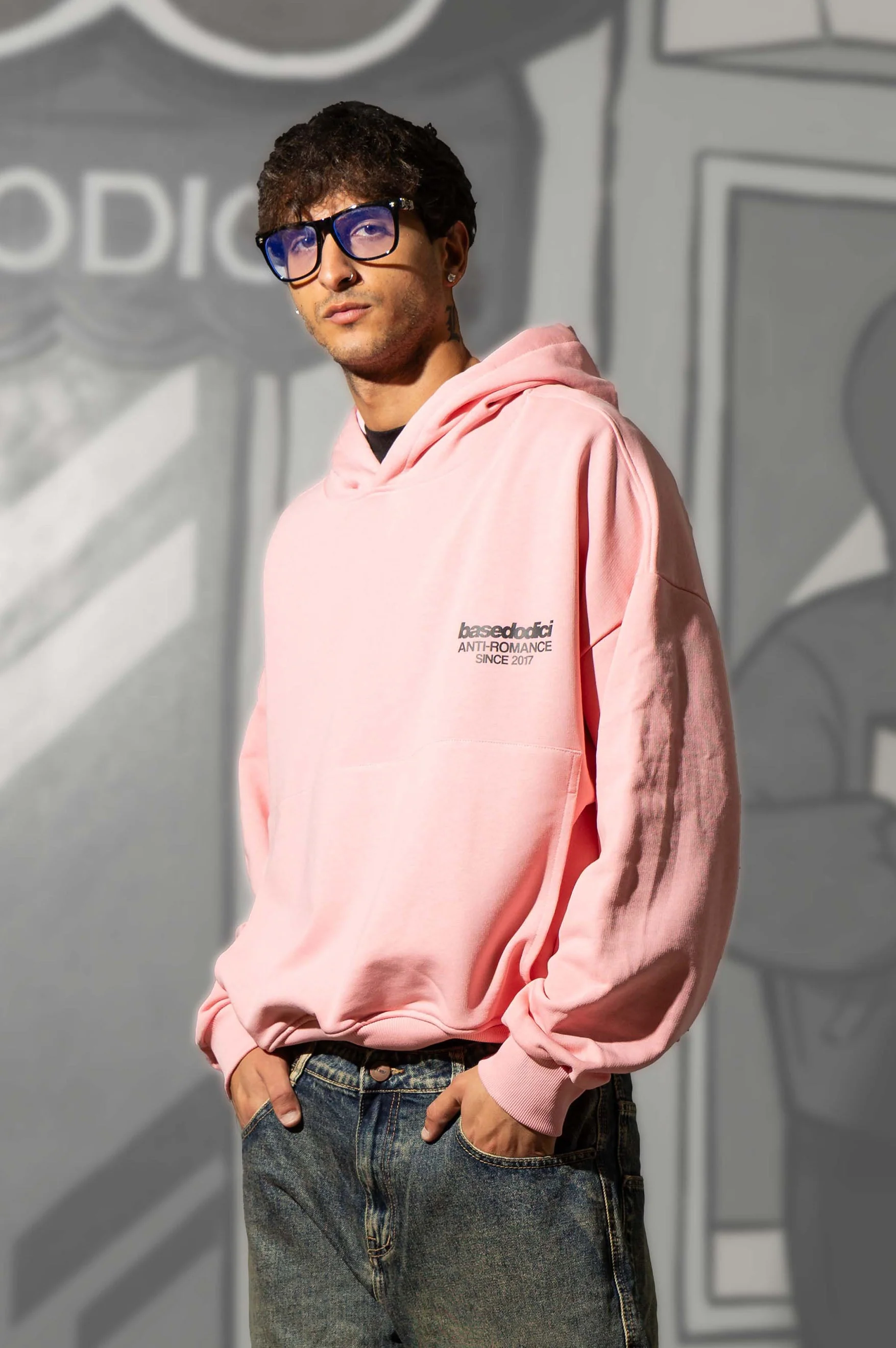 Hoodie "KILLED ROMANCE" Pink/Black - Image 3