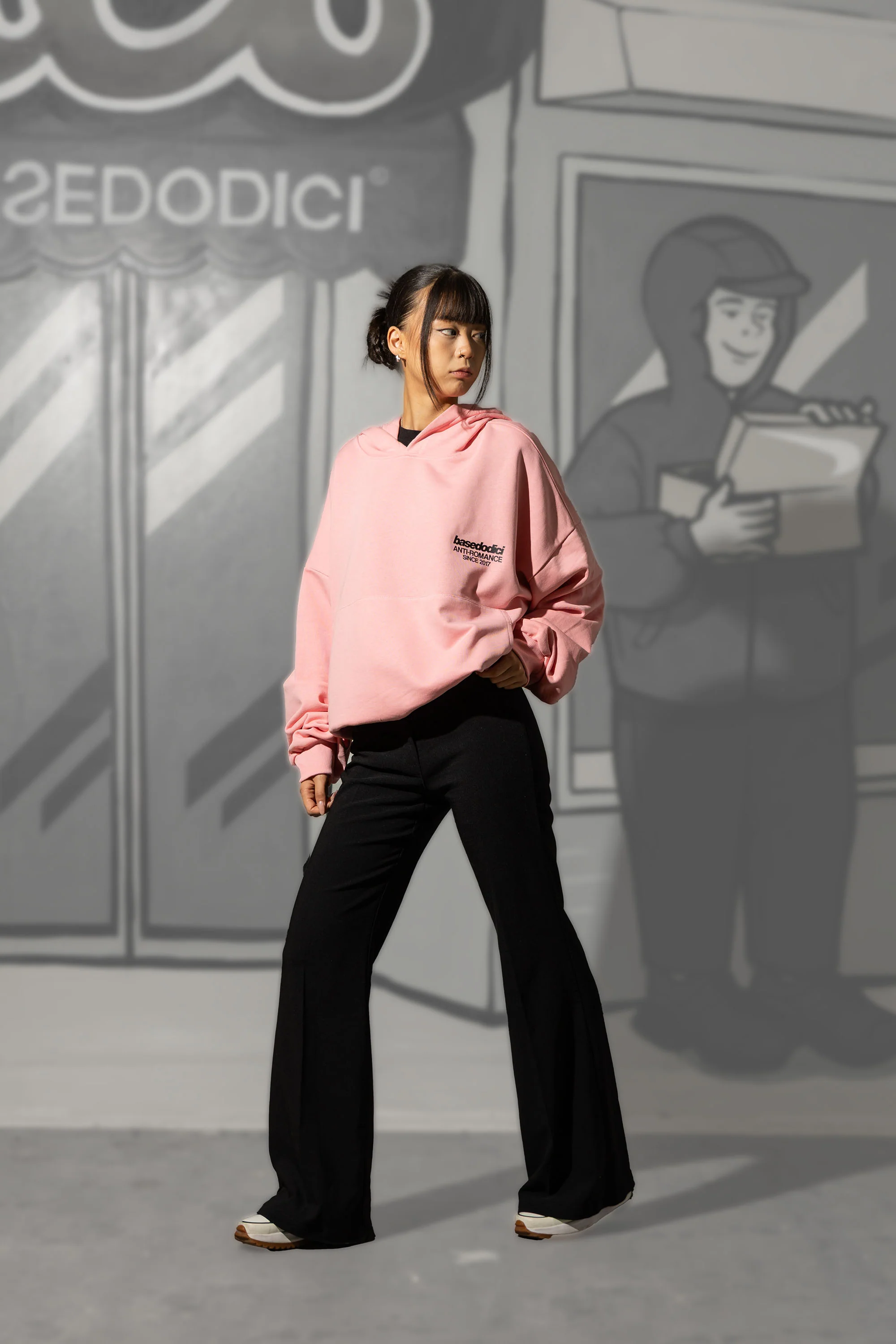 Hoodie "KILLED ROMANCE" Pink/Black - Image 9
