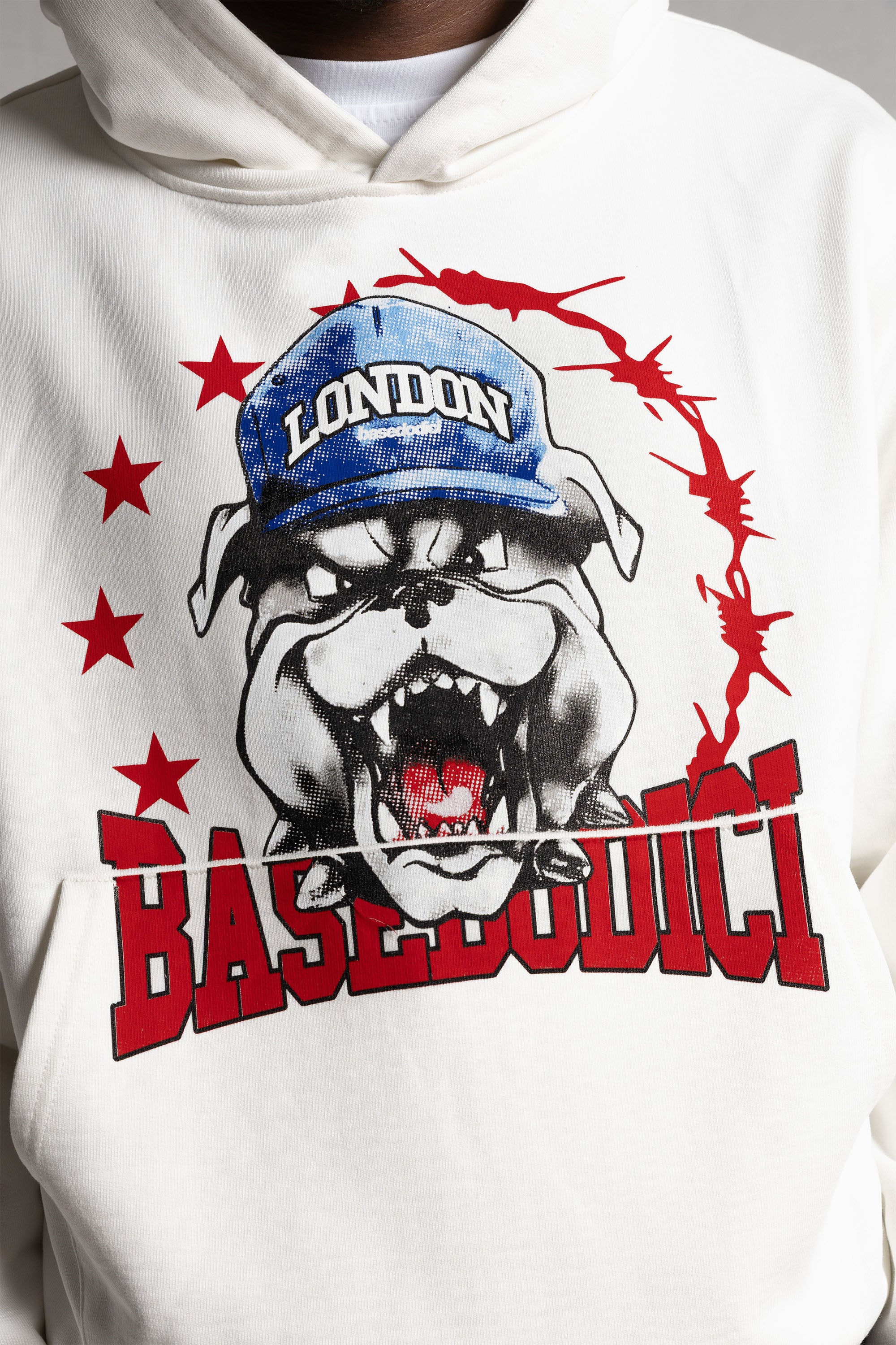 Hoodie "RUDEBOY LDN" Bull White - Image 3