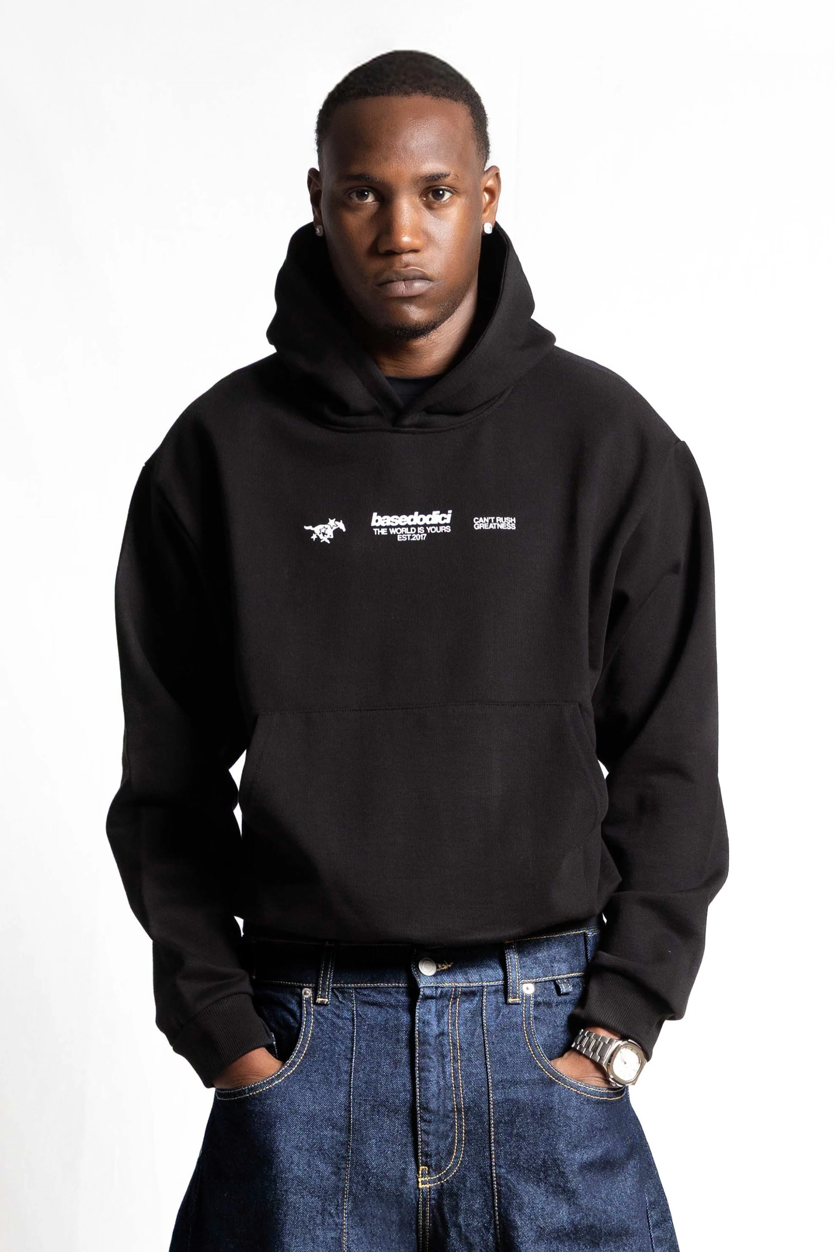 Hoodie "RUDEBOY LDN" Crown Black - Image 6