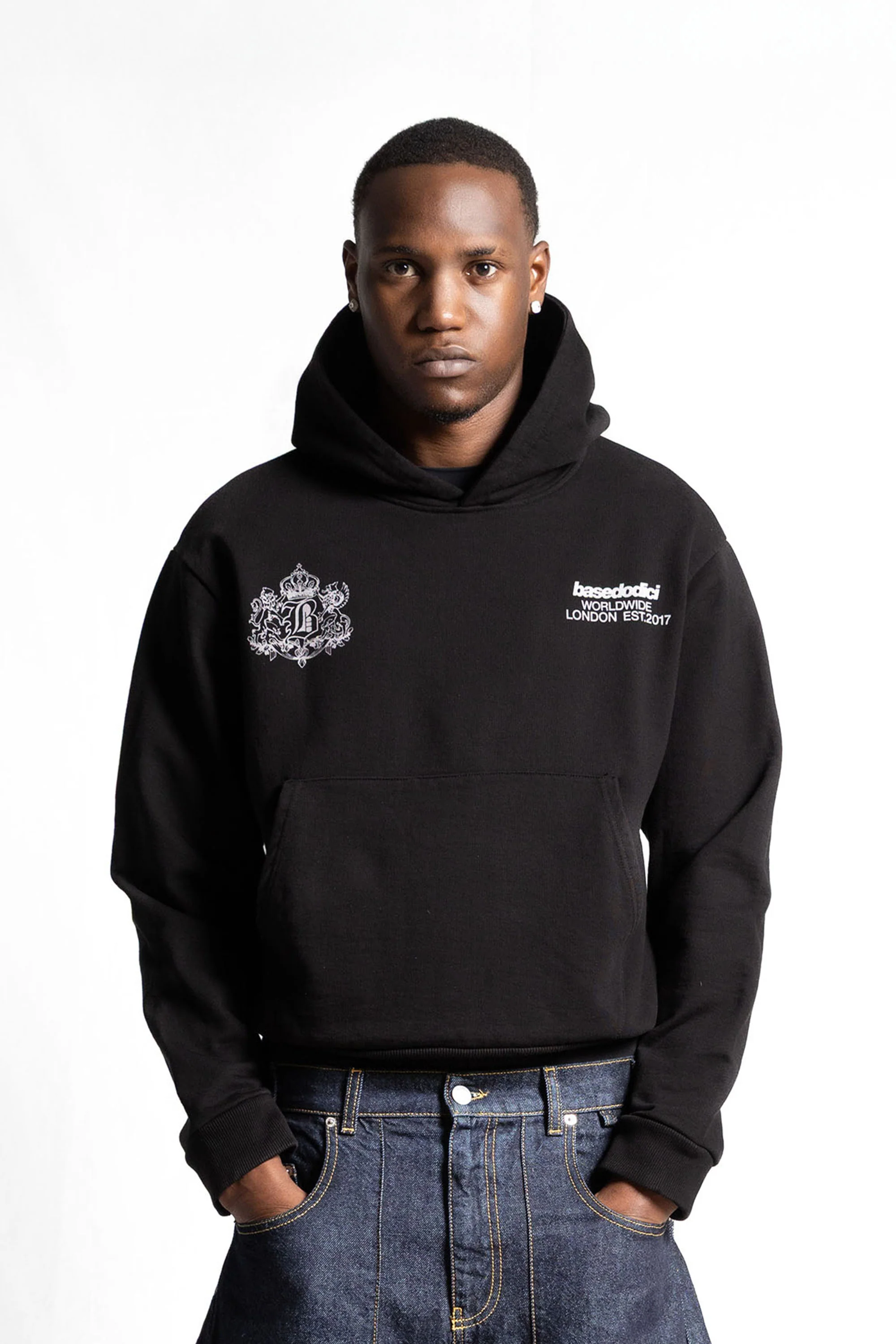 Hoodie "RUDEBOY LDN" NotBought Black - Image 3
