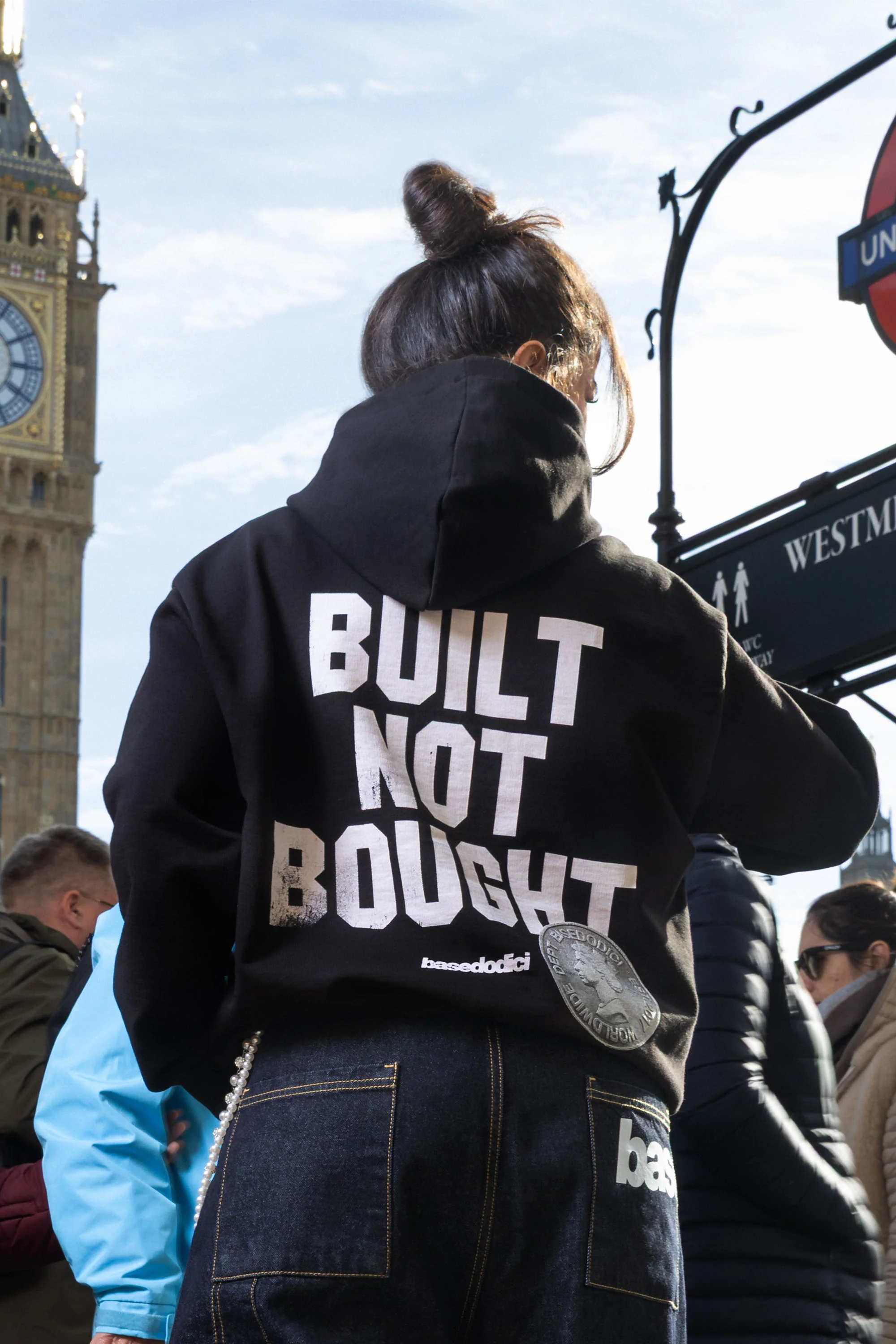 Hoodie "RUDEBOY LDN" NotBought Black - Image 4