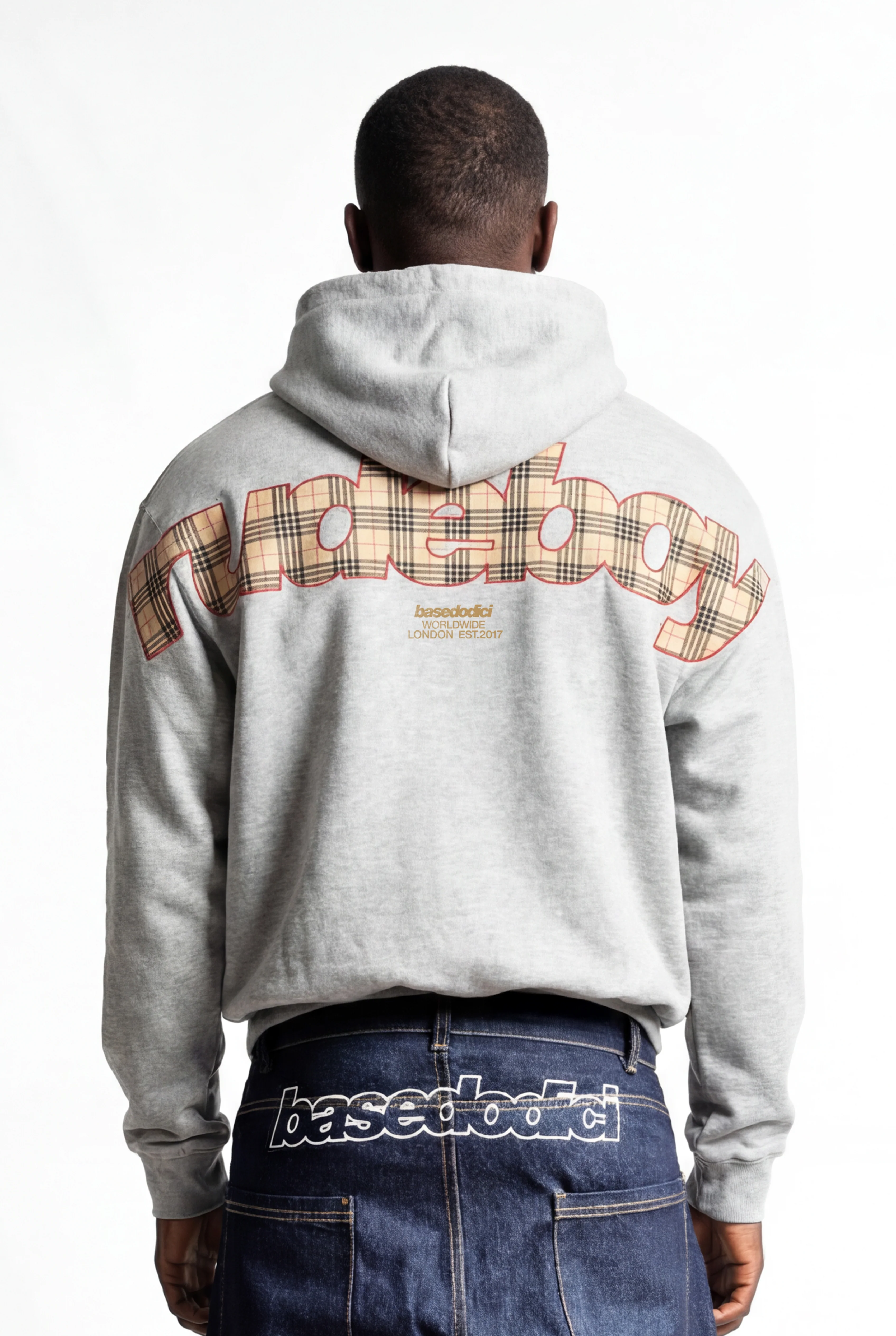 Hoodie "RUDEBOY LDN" RudeBoy AshGrey