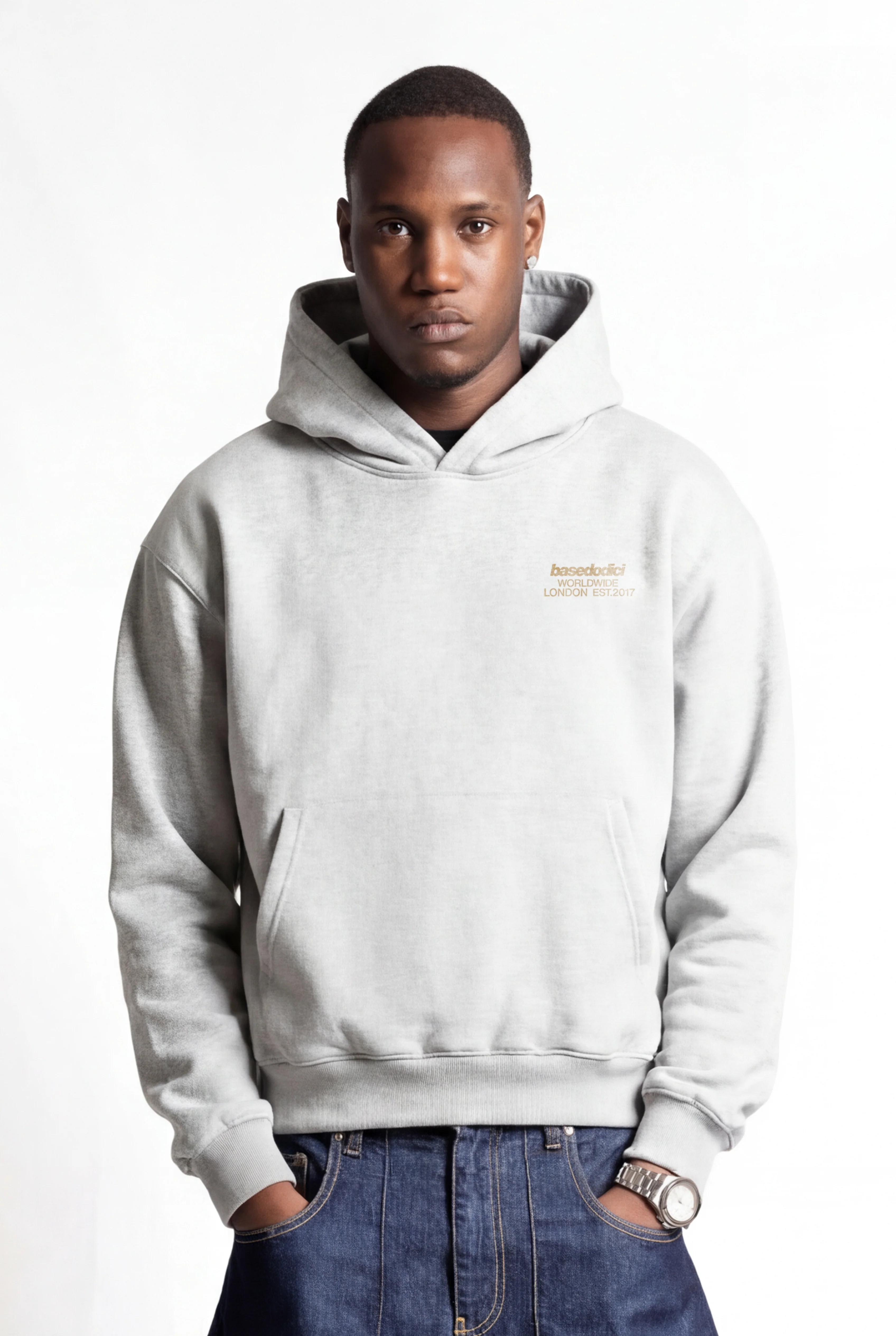 Hoodie "RUDEBOY LDN" RudeBoy AshGrey - Image 4
