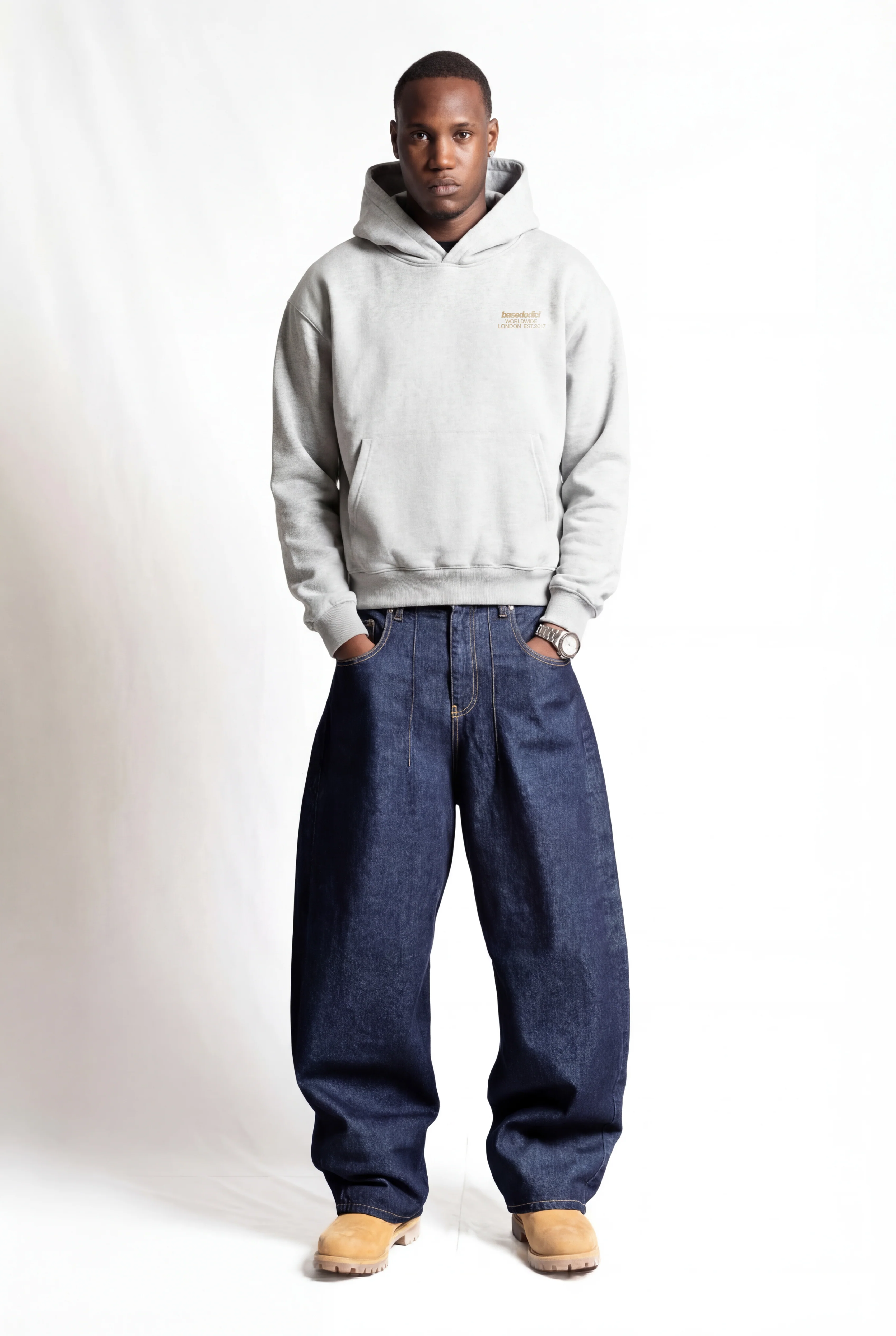 Hoodie "RUDEBOY LDN" RudeBoy AshGrey - Image 6