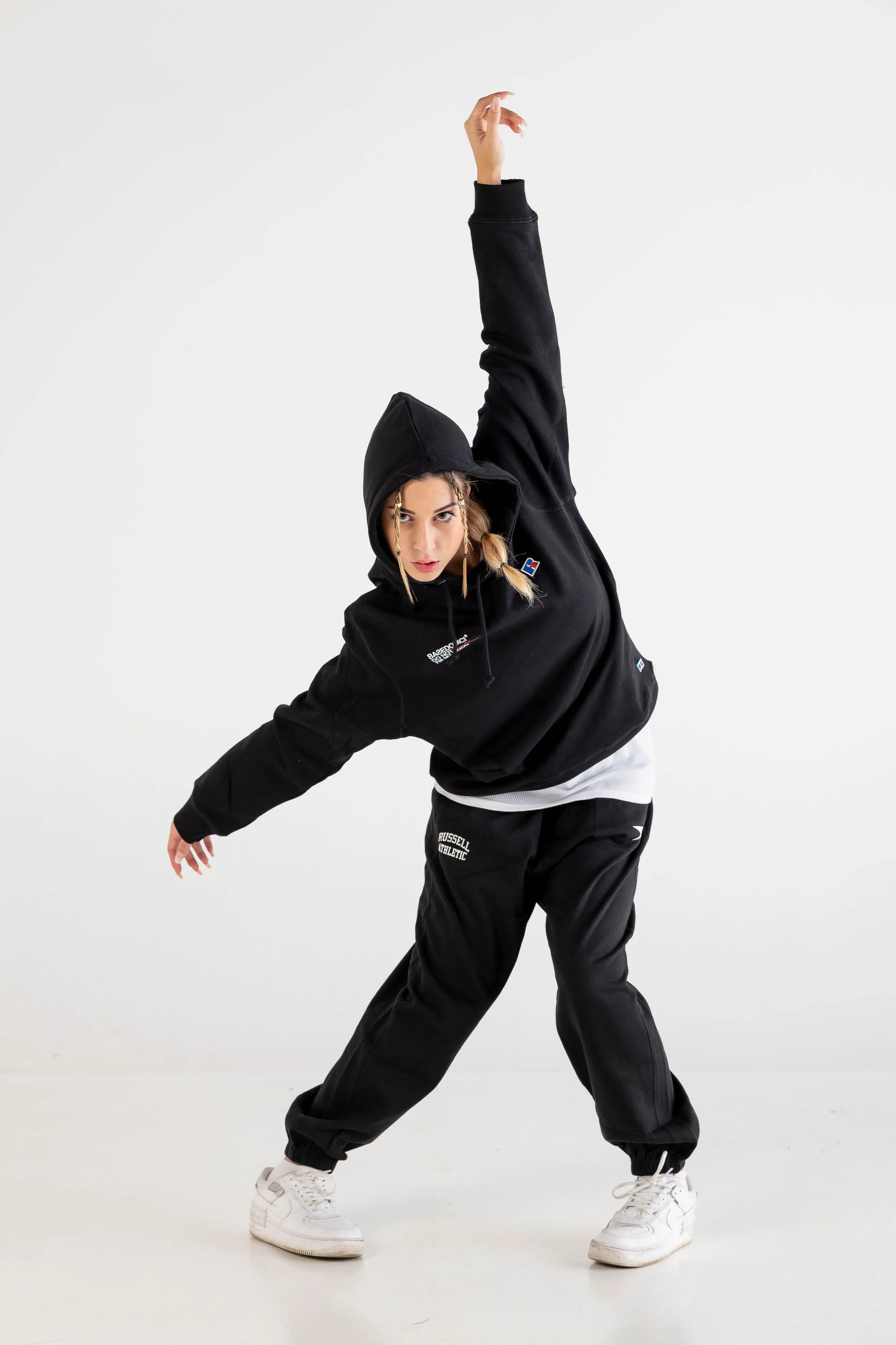 Hoodie “RUSSELLxBASEDODICI" Collab Logo Black - Image 10