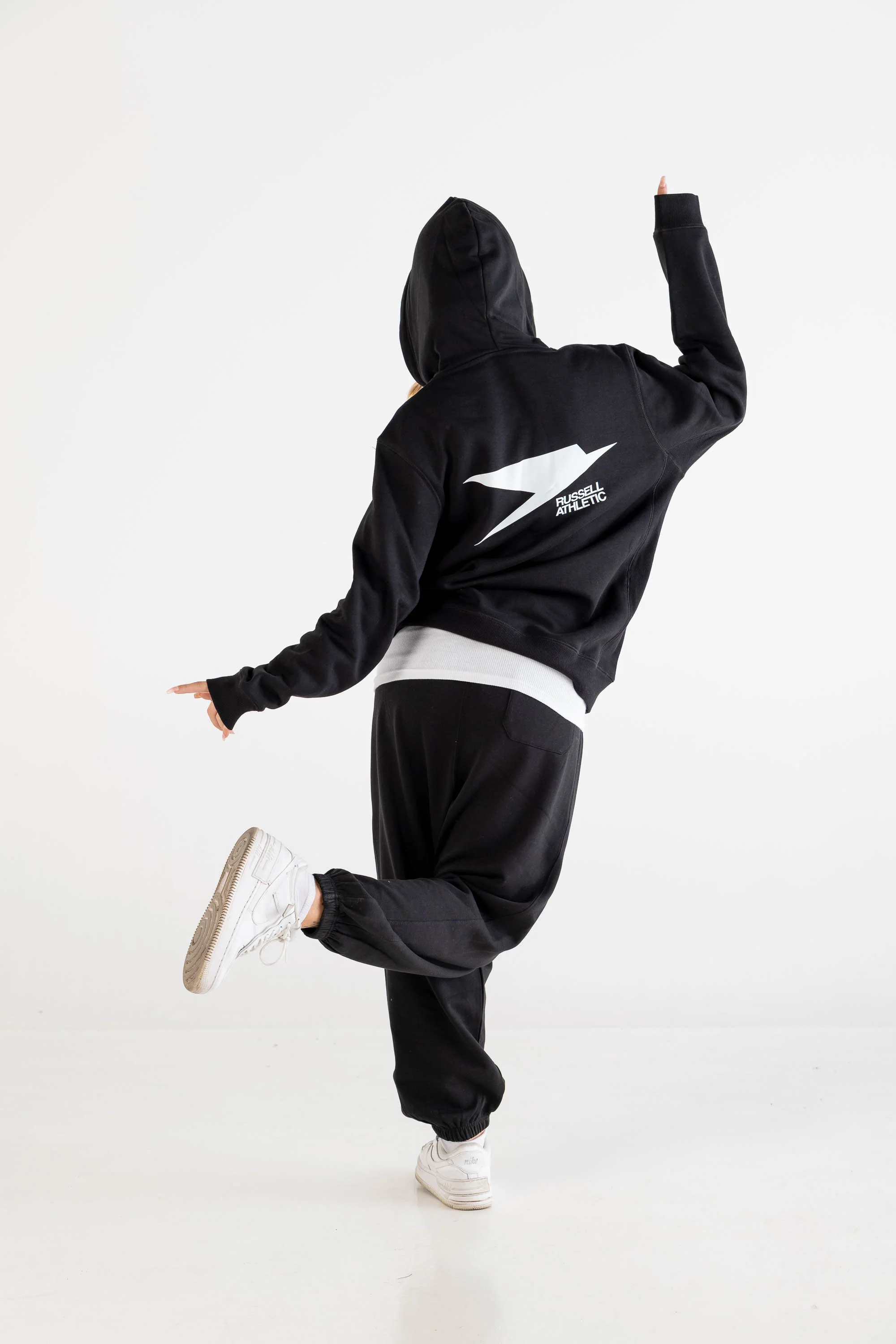 Hoodie “RUSSELLxBASEDODICI" Collab Logo Black - Image 11