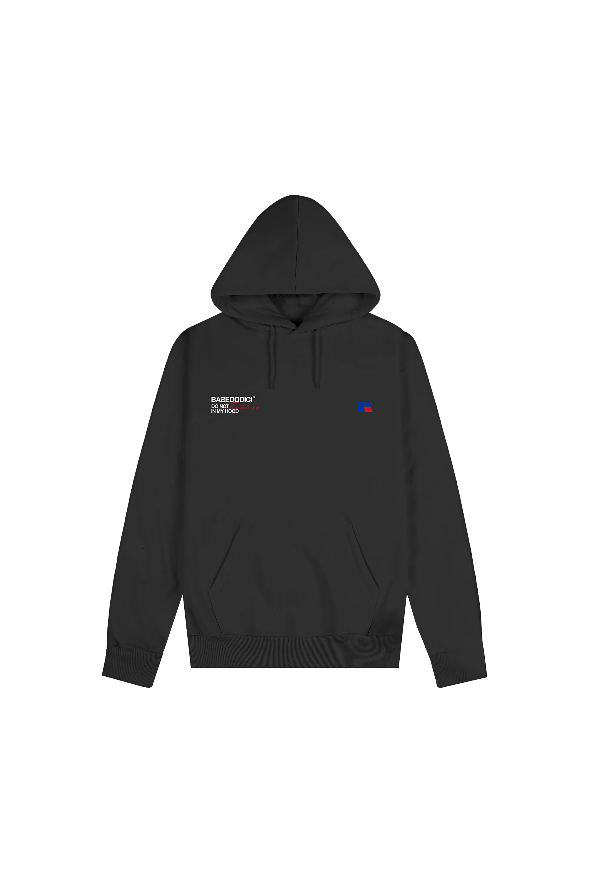 Hoodie “RUSSELLxBASEDODICI" Collab Logo Black - Image 3