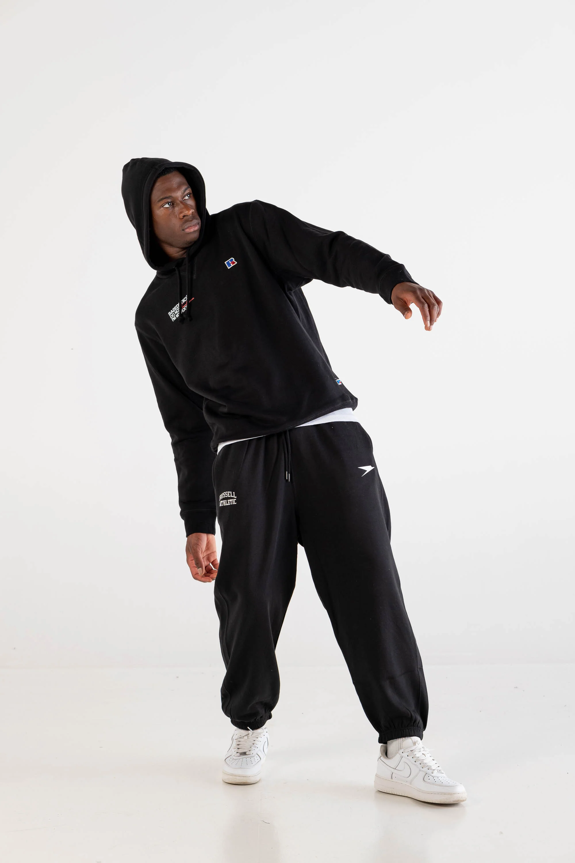Hoodie “RUSSELLxBASEDODICI" Collab Logo Black - Image 8