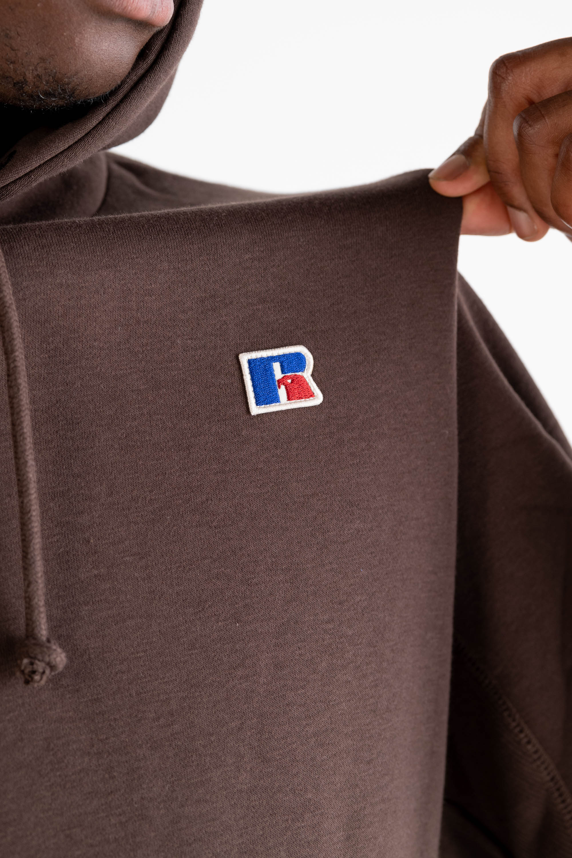 Hoodie “RUSSELLxBASEDODICI" Collab Logo Brown - Image 13