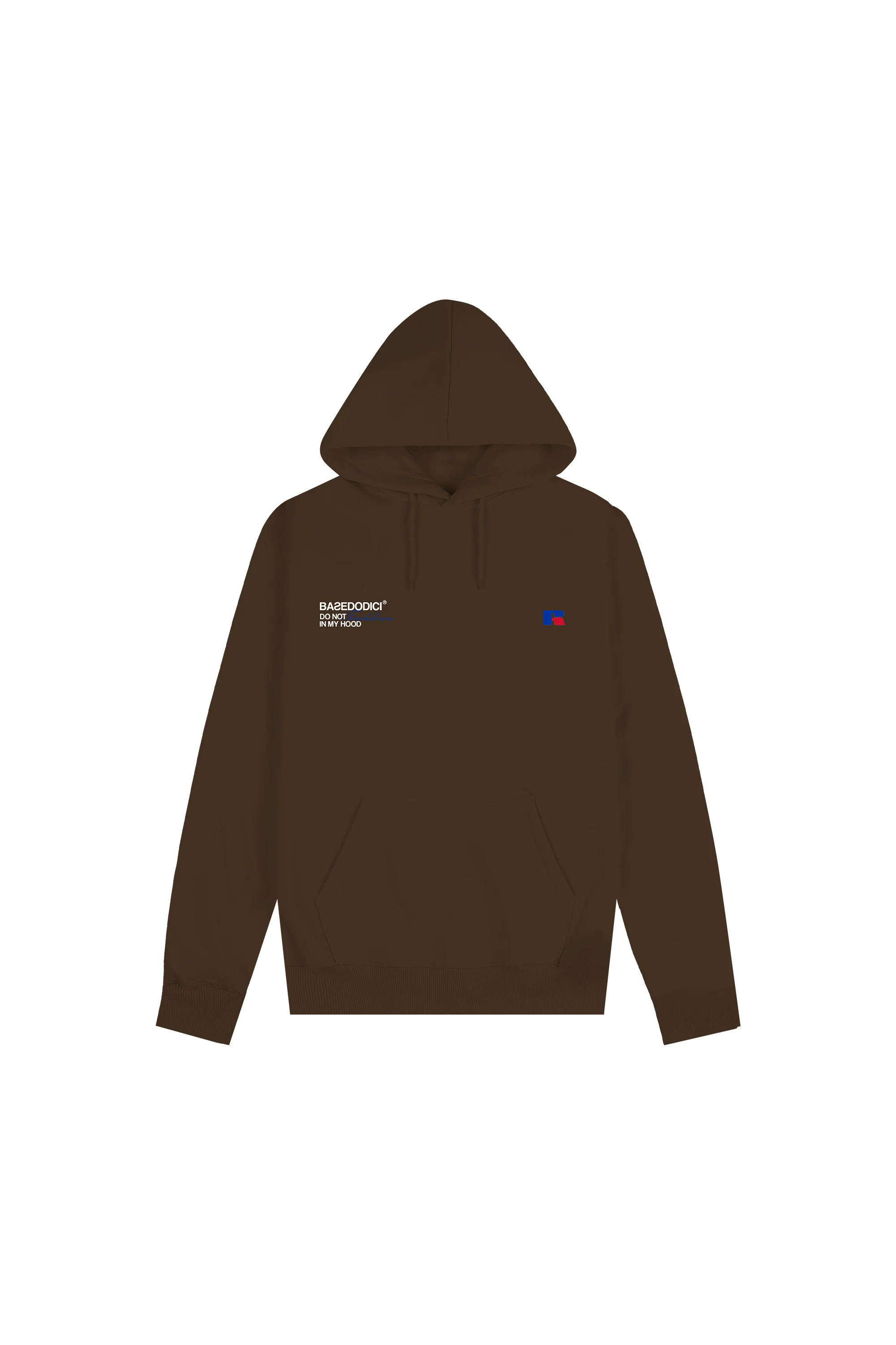 Hoodie “RUSSELLxBASEDODICI" Collab Logo Brown - Image 3