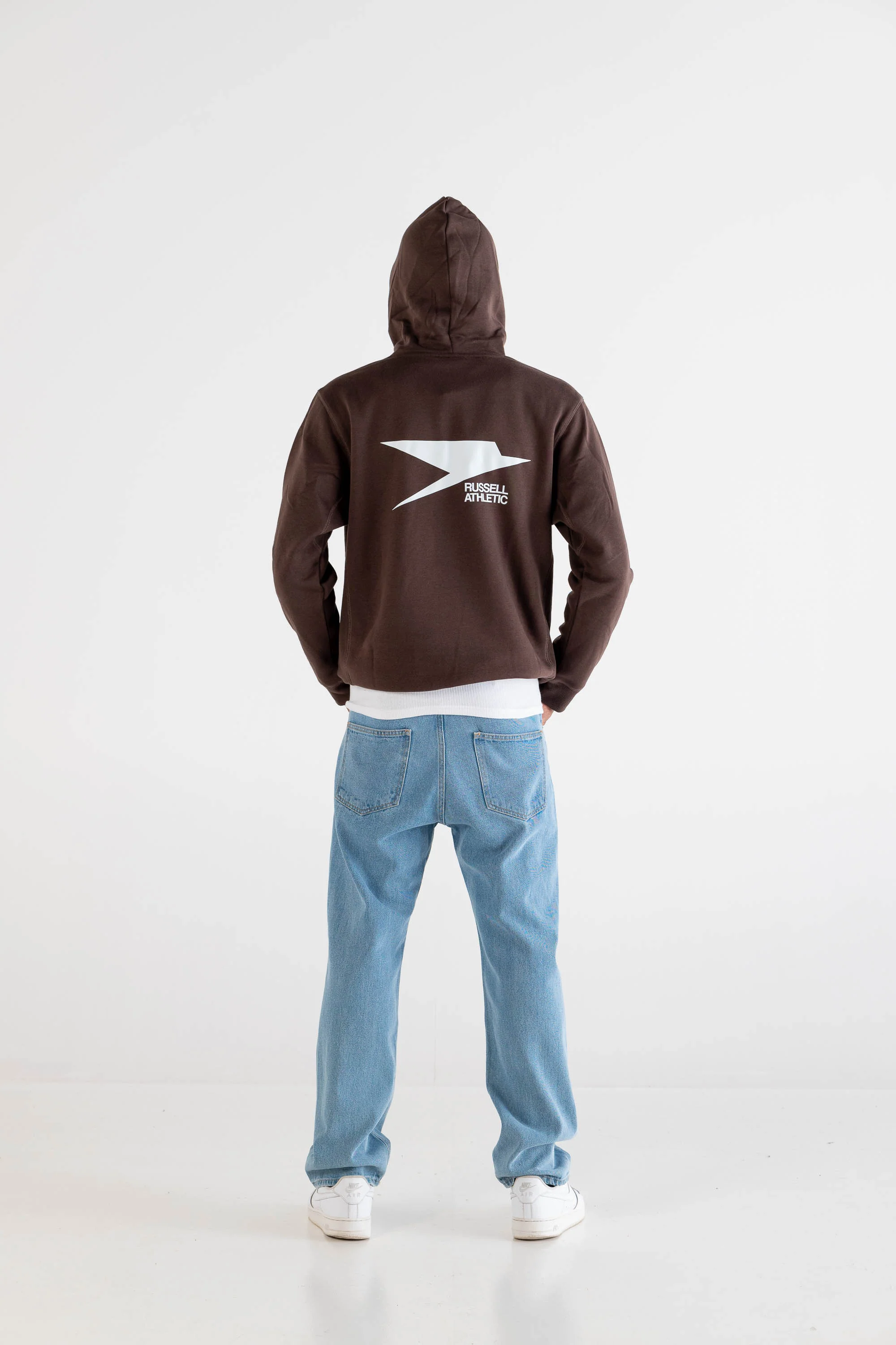 Hoodie “RUSSELLxBASEDODICI" Collab Logo Brown - Image 6