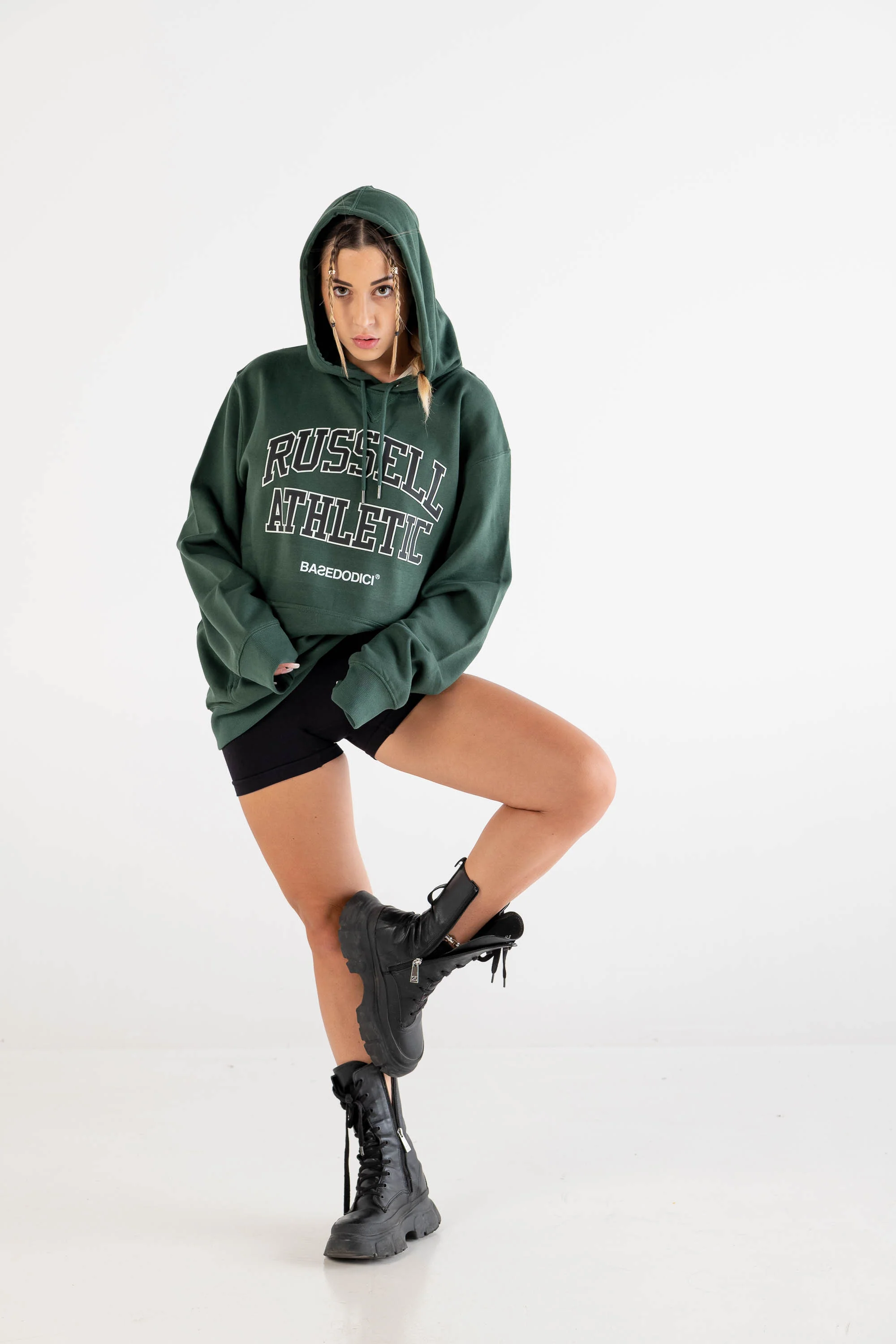 Hoodie "RUSSELLxBASEDODICI" Touchdown Green - Image 8