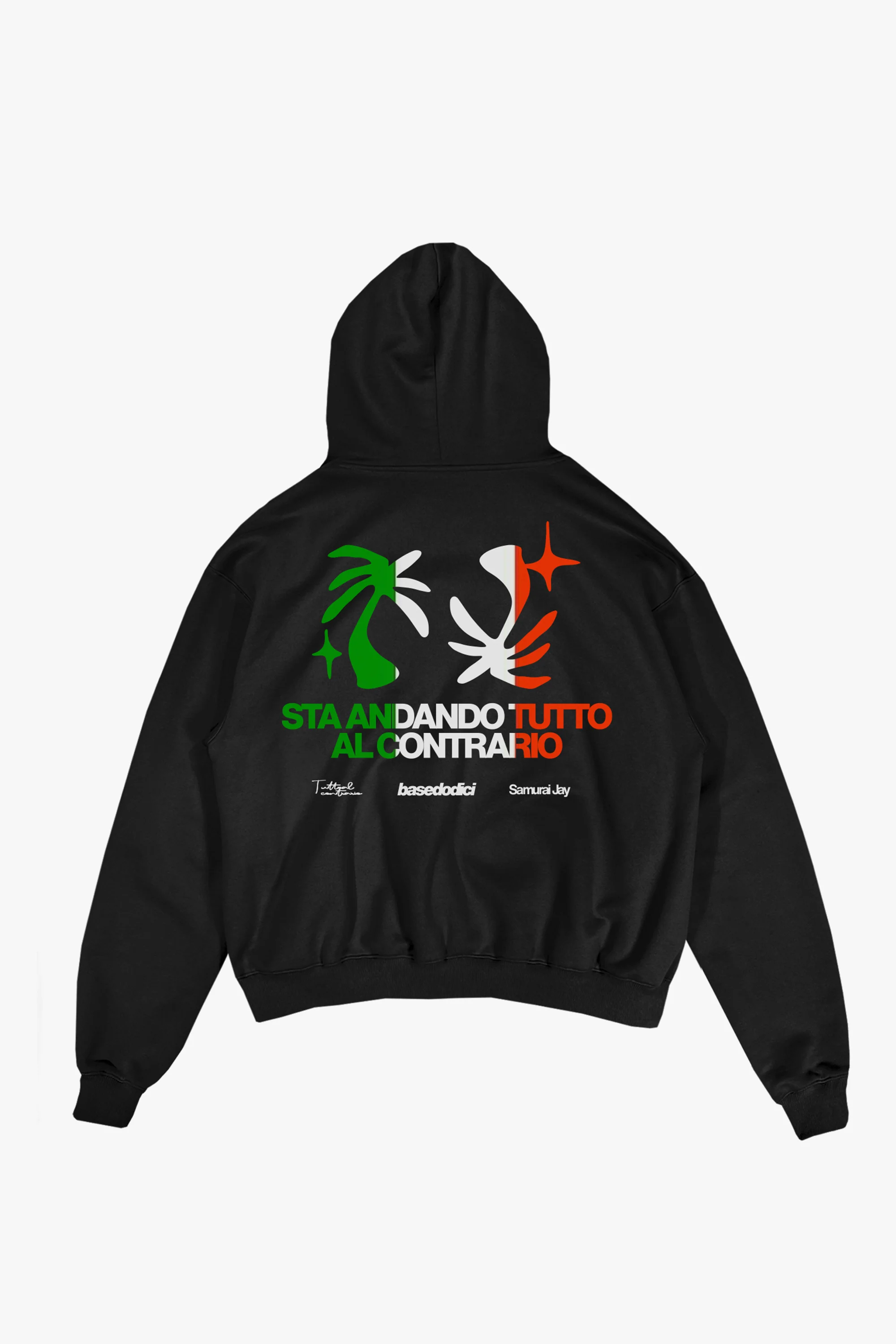 Hoodie "SAMURAIJAYxBASEDODICI" TuttoSbagliato Black/ITA - Image 10