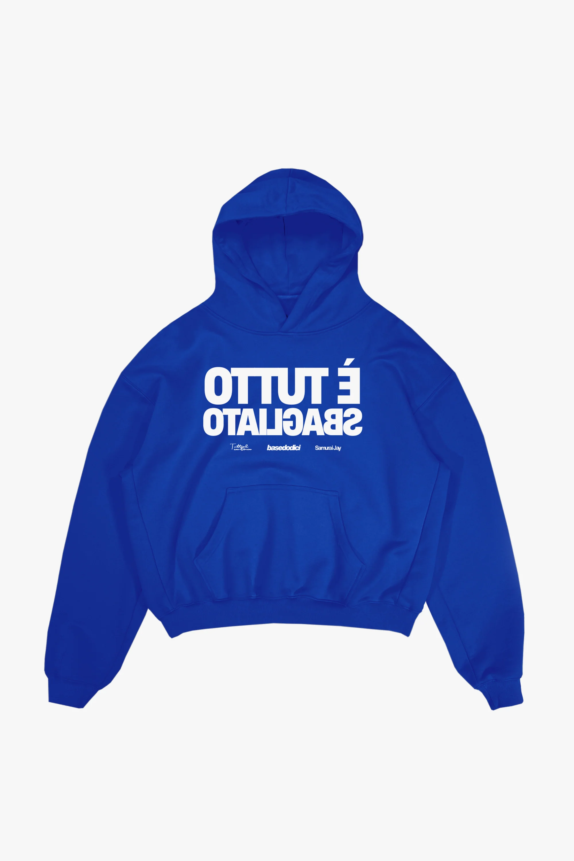Hoodie "SAMURAIJAYxBASEDODICI" TuttoSbagliato Blue/White