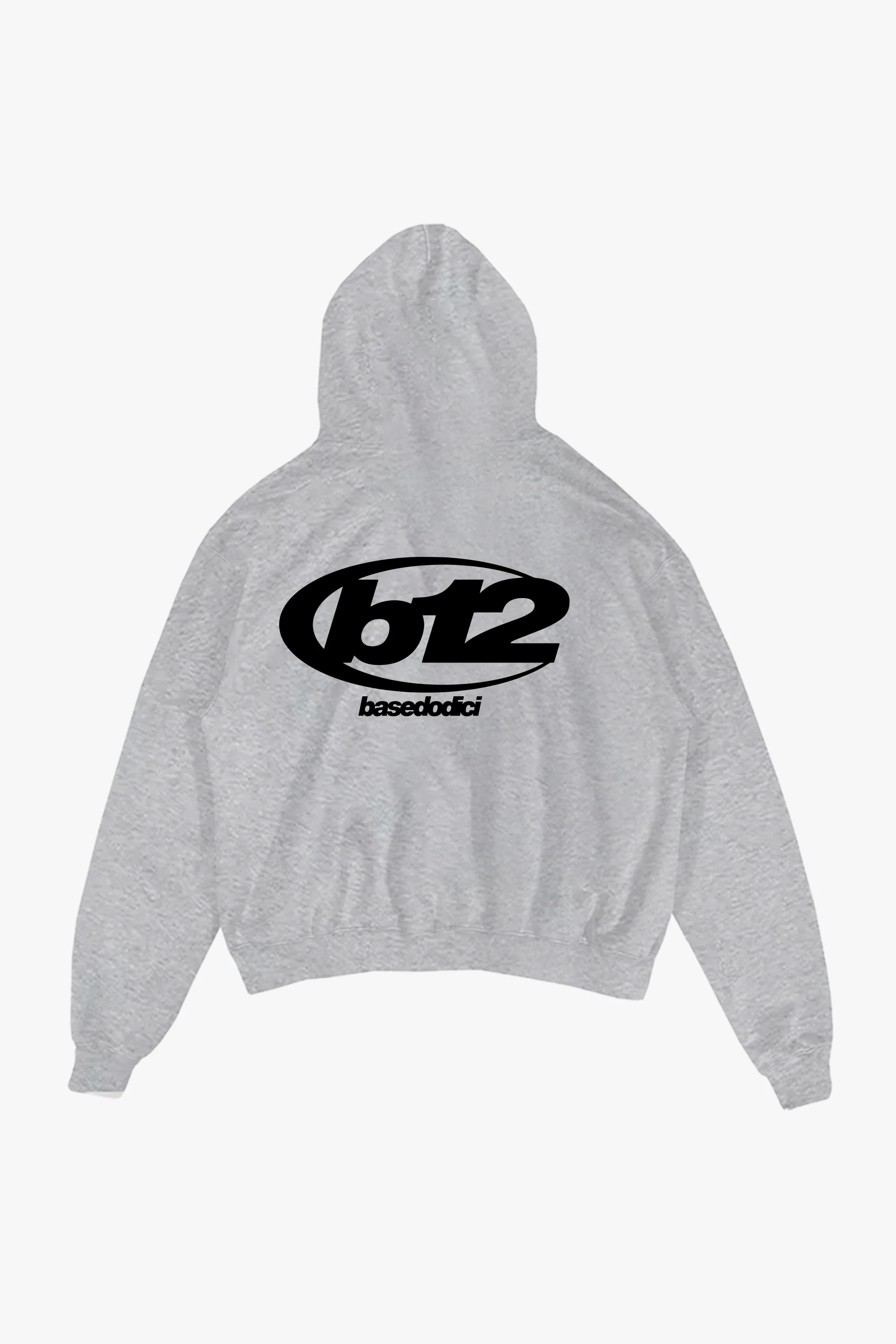 Hoodie "TEAM012" Back 12 AshGrey/Black