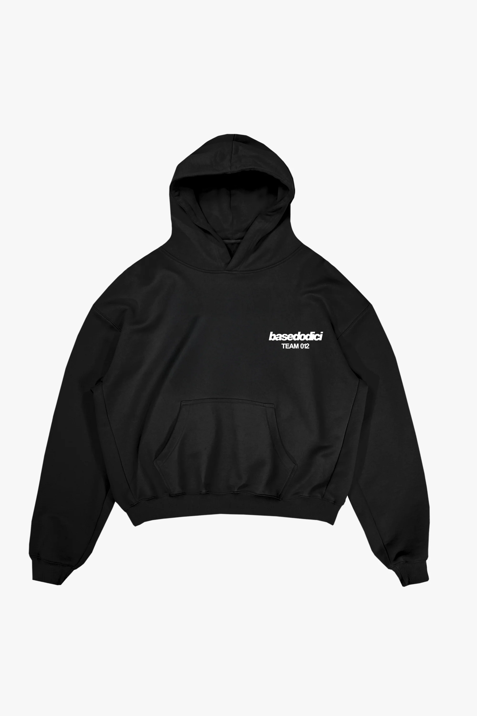 Hoodie "TEAM012" Back 12 Black/White - Image 7