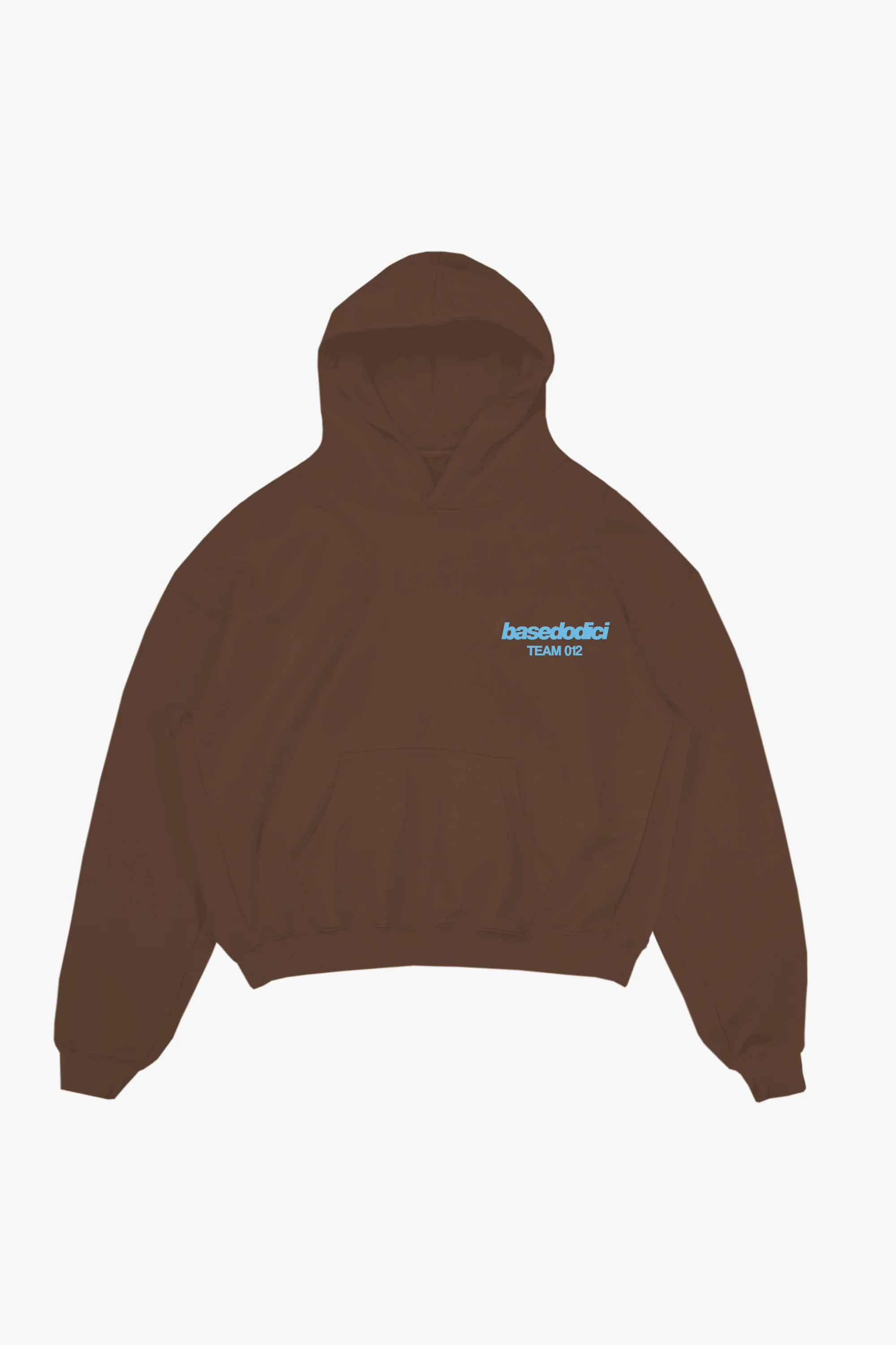 Hoodie "TEAM012" Back 12 Brown/Azure - Image 4