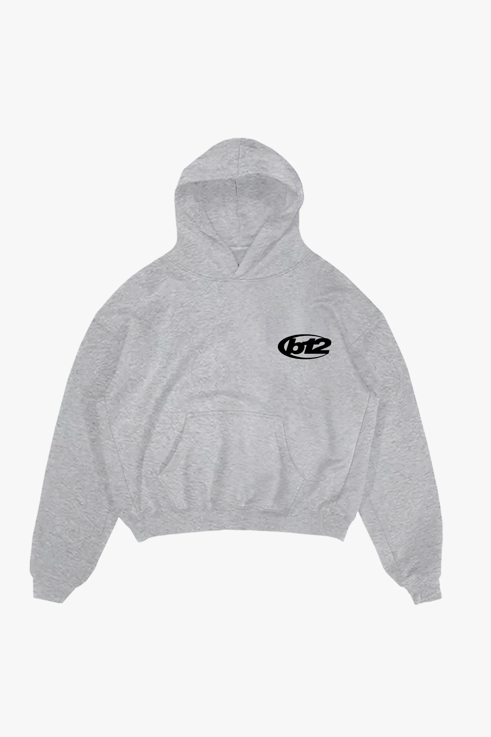 Hoodie "TEAM012" Back Logo AshGrey/Black - Image 6