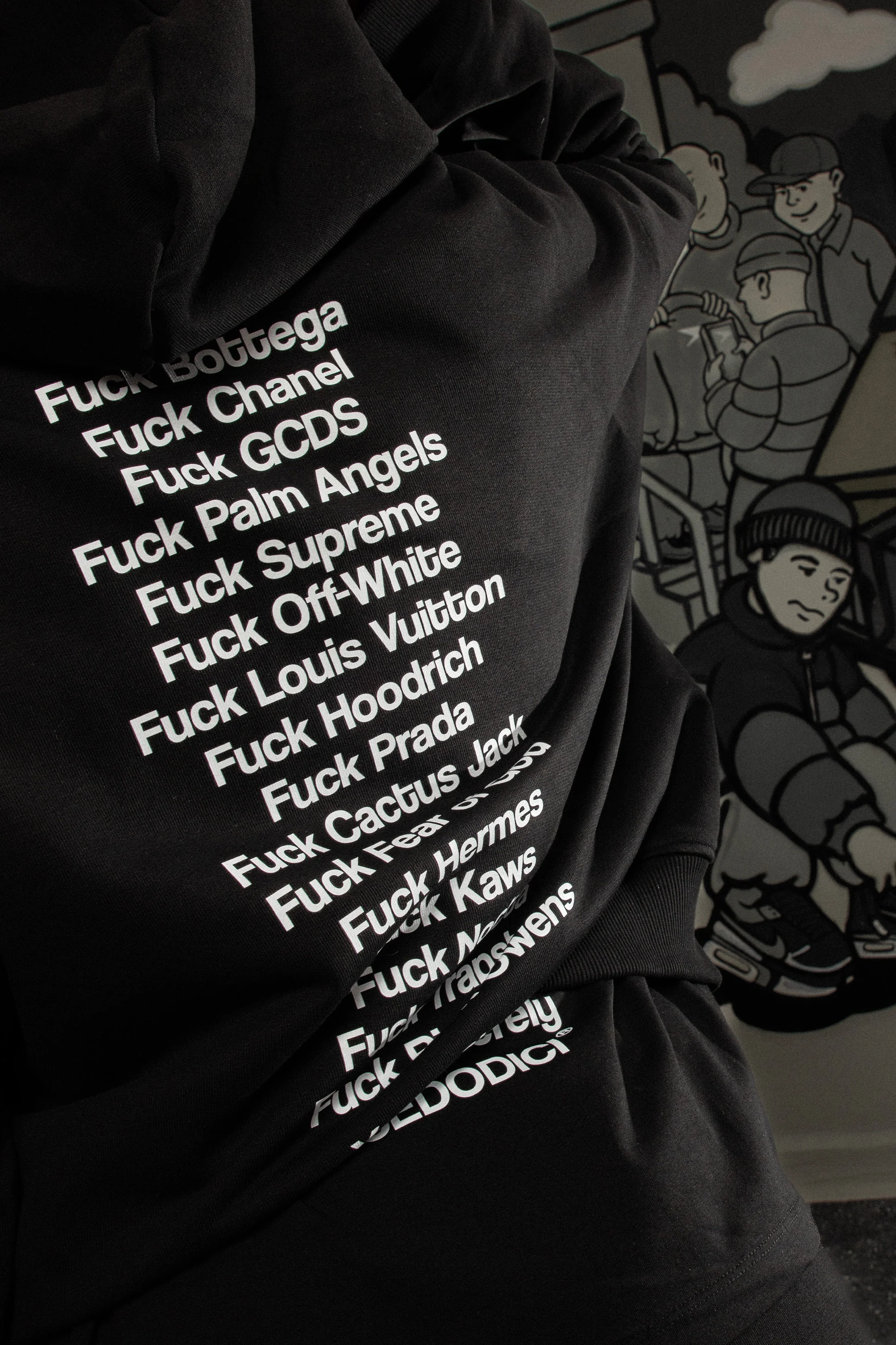 Hoodie "COMFY" FCK Black - Image 4