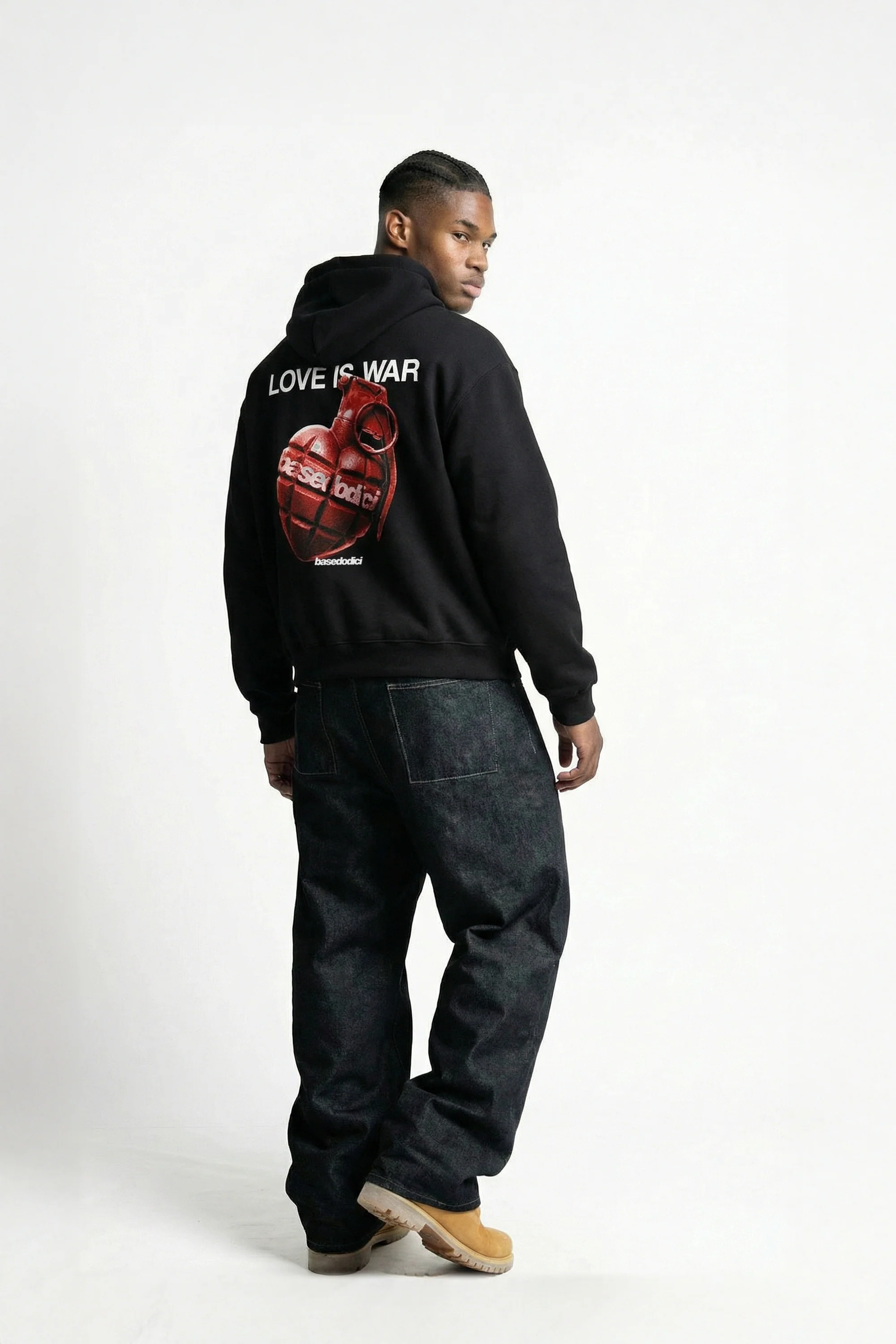 Hoodie "VALENTINE" LoveIsWar Black - Image 4